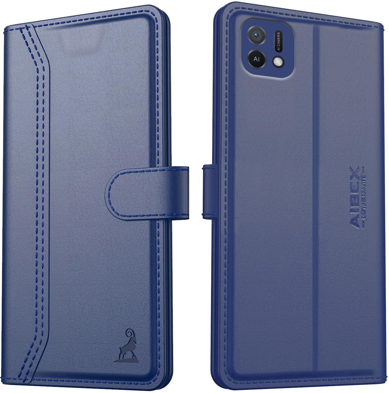 AIBEX ® Oppo A16e / Oppo A16K Flip Cover Leather Finish | Inside TPU with Card Pockets | Wallet Stand | Complete Protection Flip Case Blue (B09XDYBRBS) Amazon Price History, Amazon Price Tracker