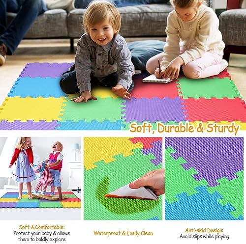 Miniatura 2 de Febyyer 20 Tiles Foam Play Mat Childrens Foam Puzzle Mat, Play Mats, Play Rugs