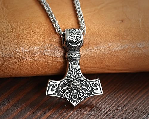 Miniatura 70 de Baldur Jewelry - Collar de martillo Thors Mjölnir - Colgante de martillo de Thor nórdico vikingo joyería vikingo - Collar Thor - Regalos Thor