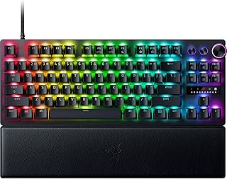 Huntsman V3 Pro Tenkeyless - TKL Analog Optical Esports Gaming Keyboard - Razer Snap Tap & Rapid Trigger (Quick Built-in Adjustments, Multi-Function Rotary) US-Layout | Black