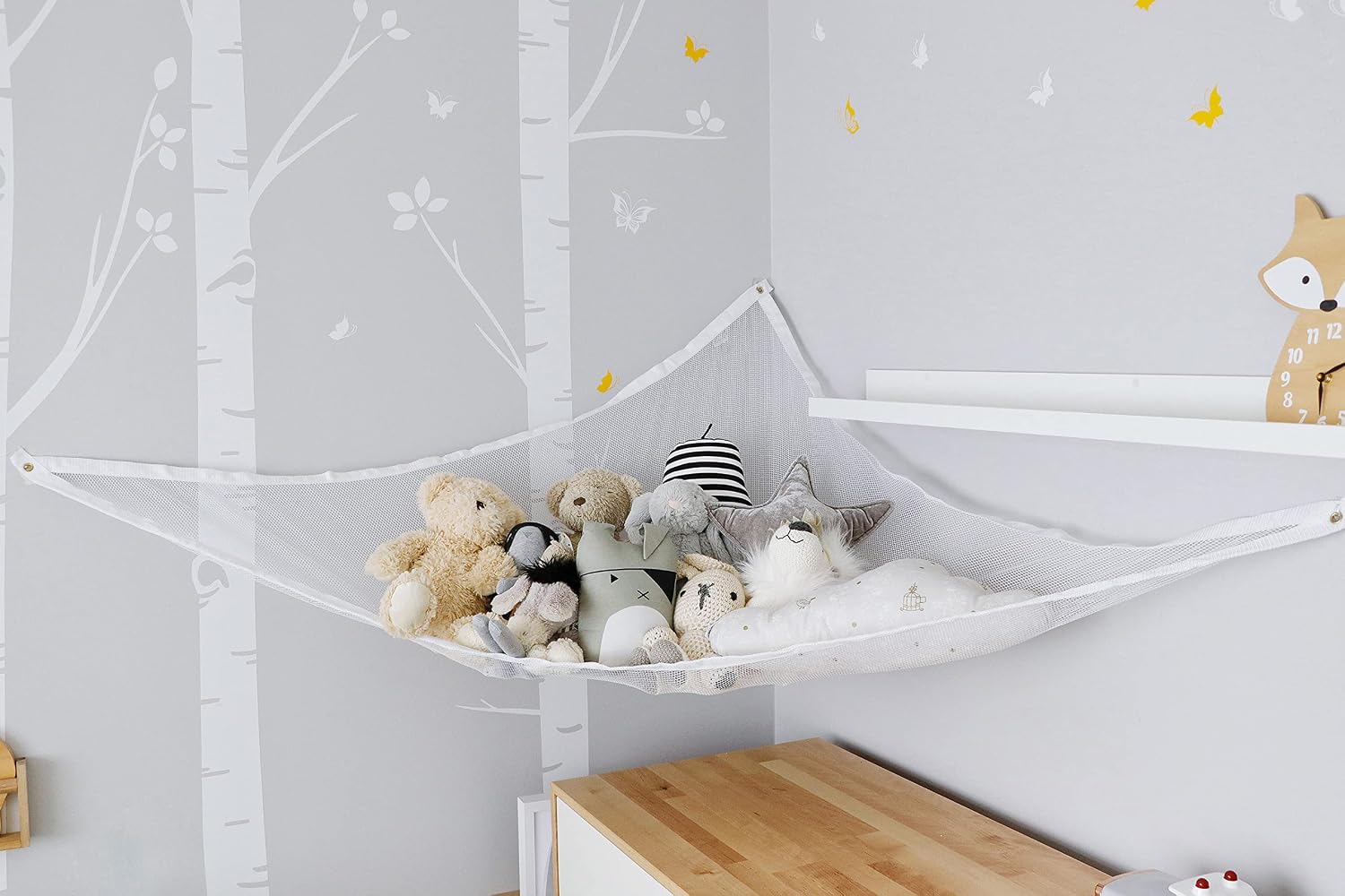 Dreambaby Jumbo Toy Storage Corner Hammock Net Organizer - 6 ft Long - Holds up to 30lbs Maximum Weight - Model L693