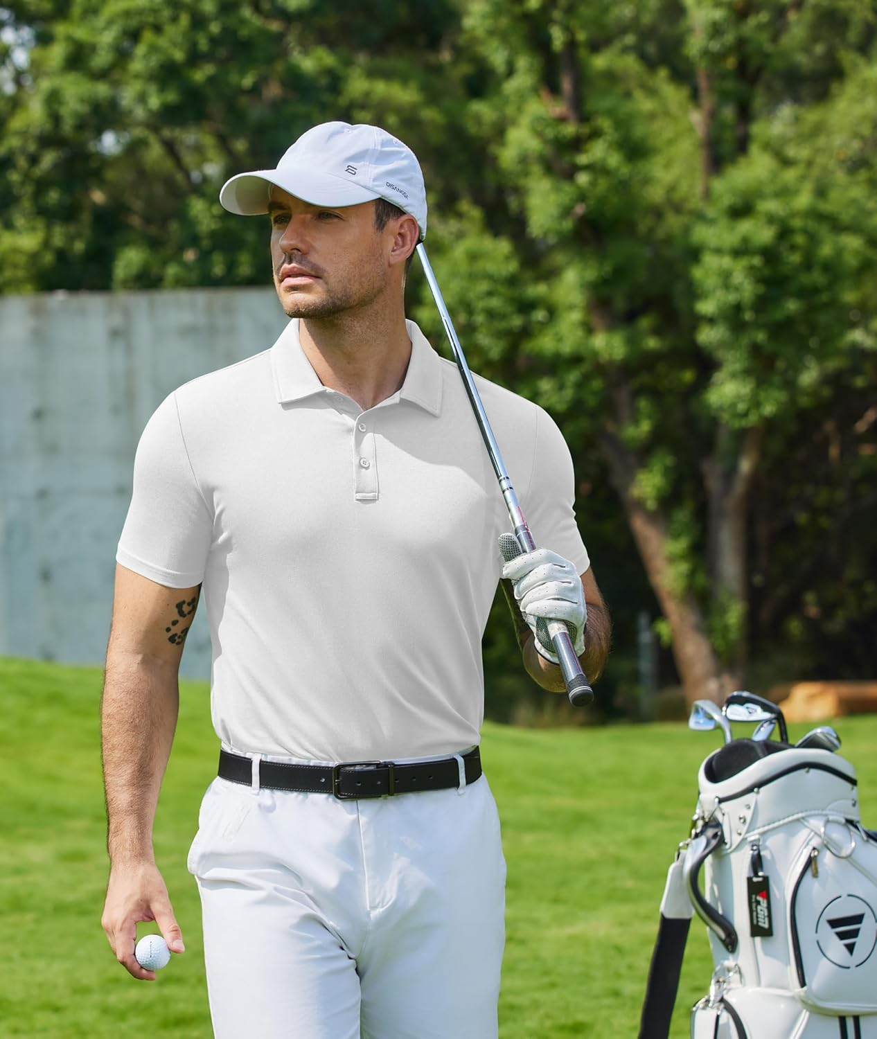 COOFANDY Men's Polo Shirts Short Sleeve Pique Jersey Golf Shirt Casual Summer Collared T-Shirts - Image 2