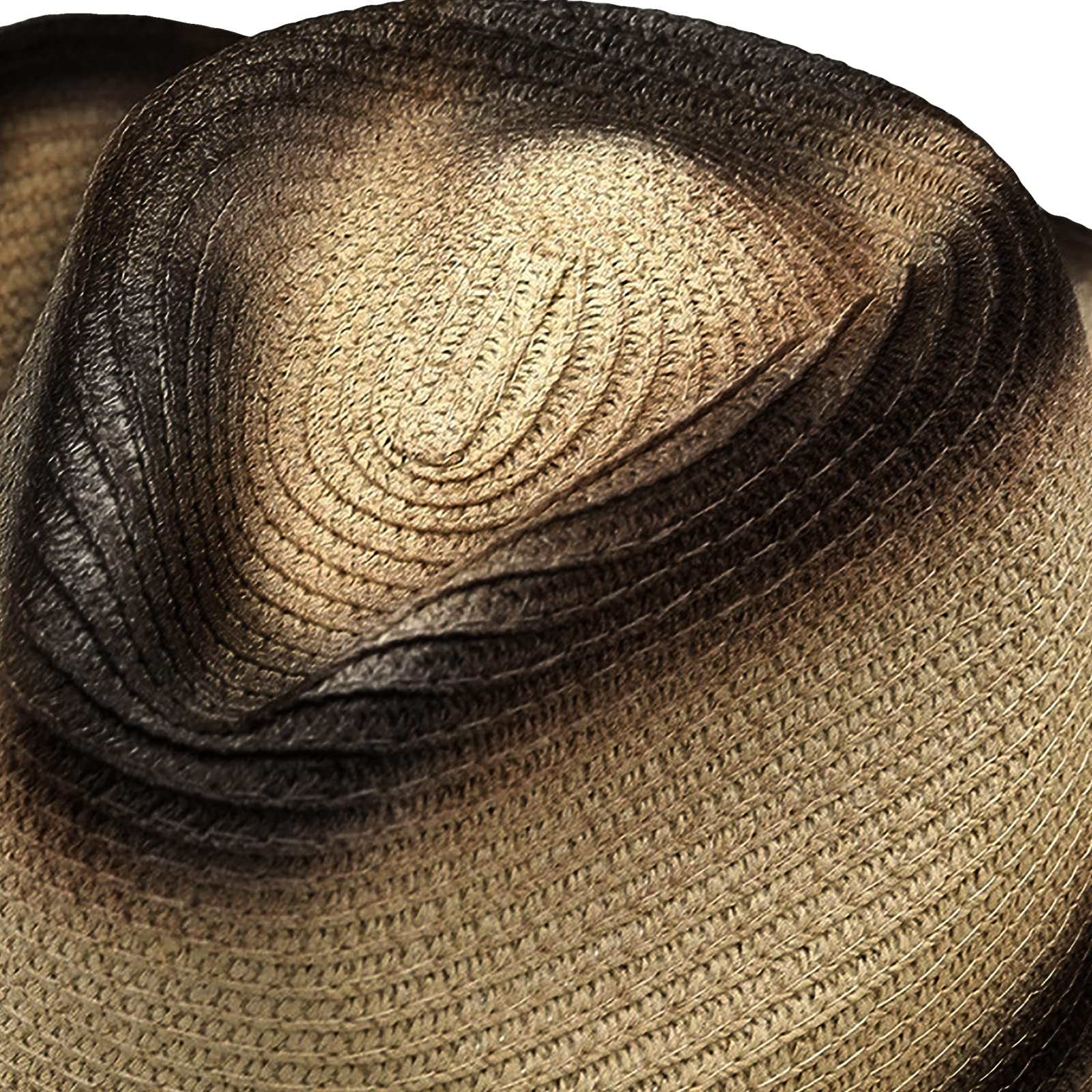 TINAYAUE Chapeau de Cowboy Chapeau de Soleil Chapeau Western en Cuir de Vachette Cow-Boy Chapeau de Jazz Protection du Soleil Bonnet de Voyage Extérieur Chapeau Casuel Femme Homme