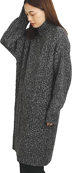 Amazon Co Jp ビームスハート Beams Heart ワンピ ス ケーブルニット ワンピース レディース Charcoal G Free 服 ファッション小物