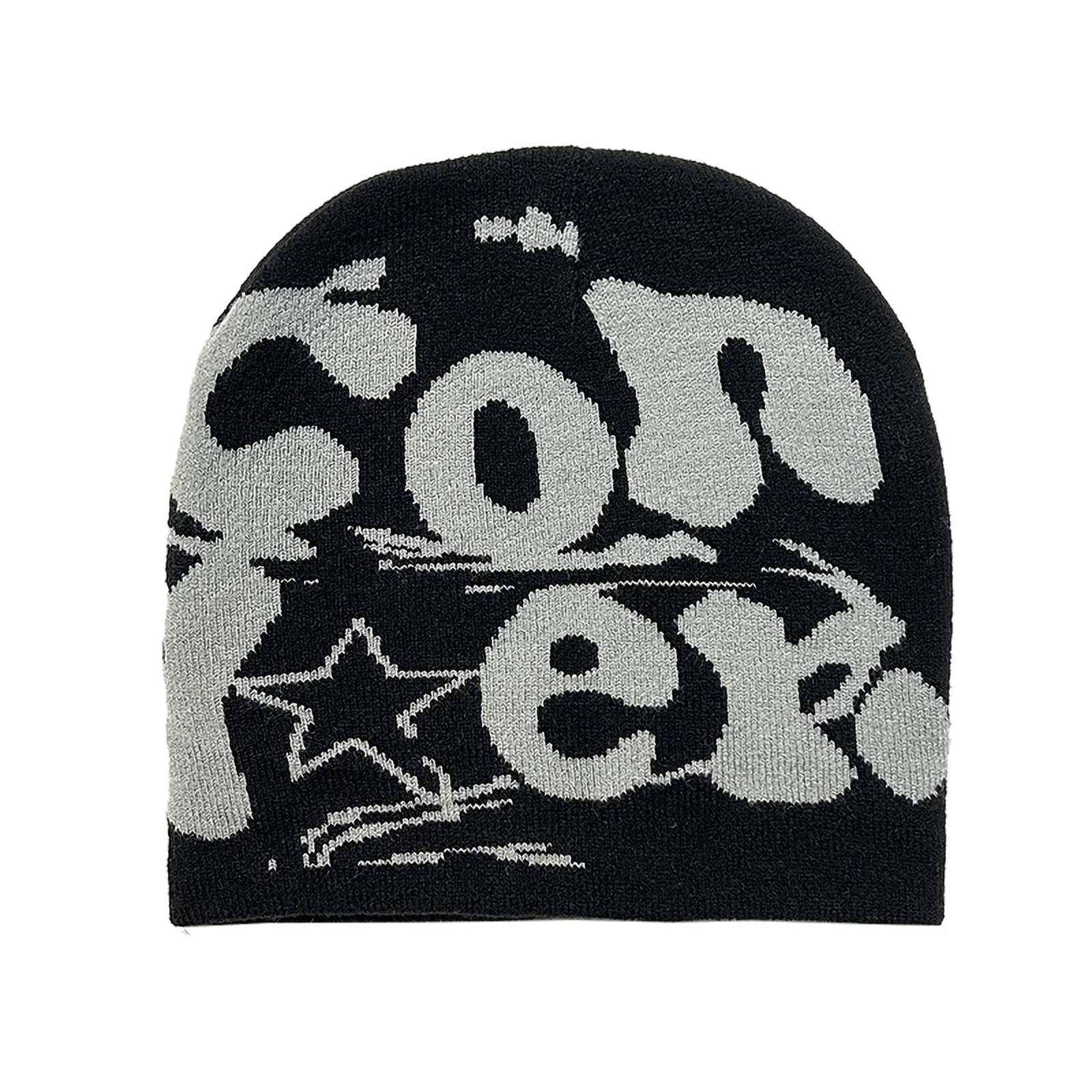 Y2k Hip-Hop Beanie Hat for Women Men,Knitted Hat Streetwear Headwear Winter Warm Hat Knitted Soft Cap.