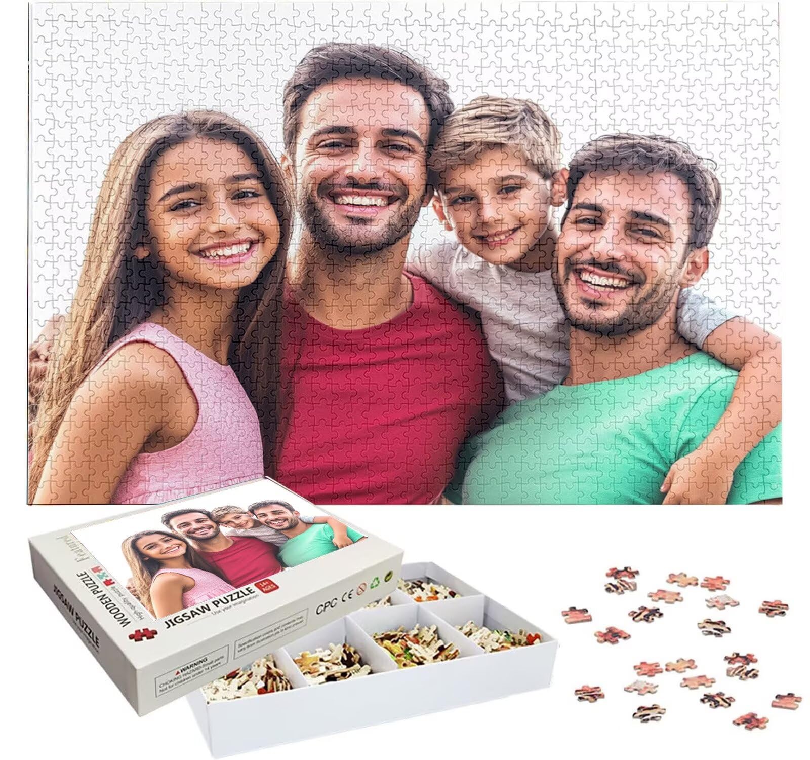 Puzzle Personalizado con Foto Personalizado con Foto Rompecabezas Personalizada con Imagen HD, Texto o Nombre Navidad Halloween Día del Niño Juegos de Inteligencia Regalos para Niños Amigos h-196