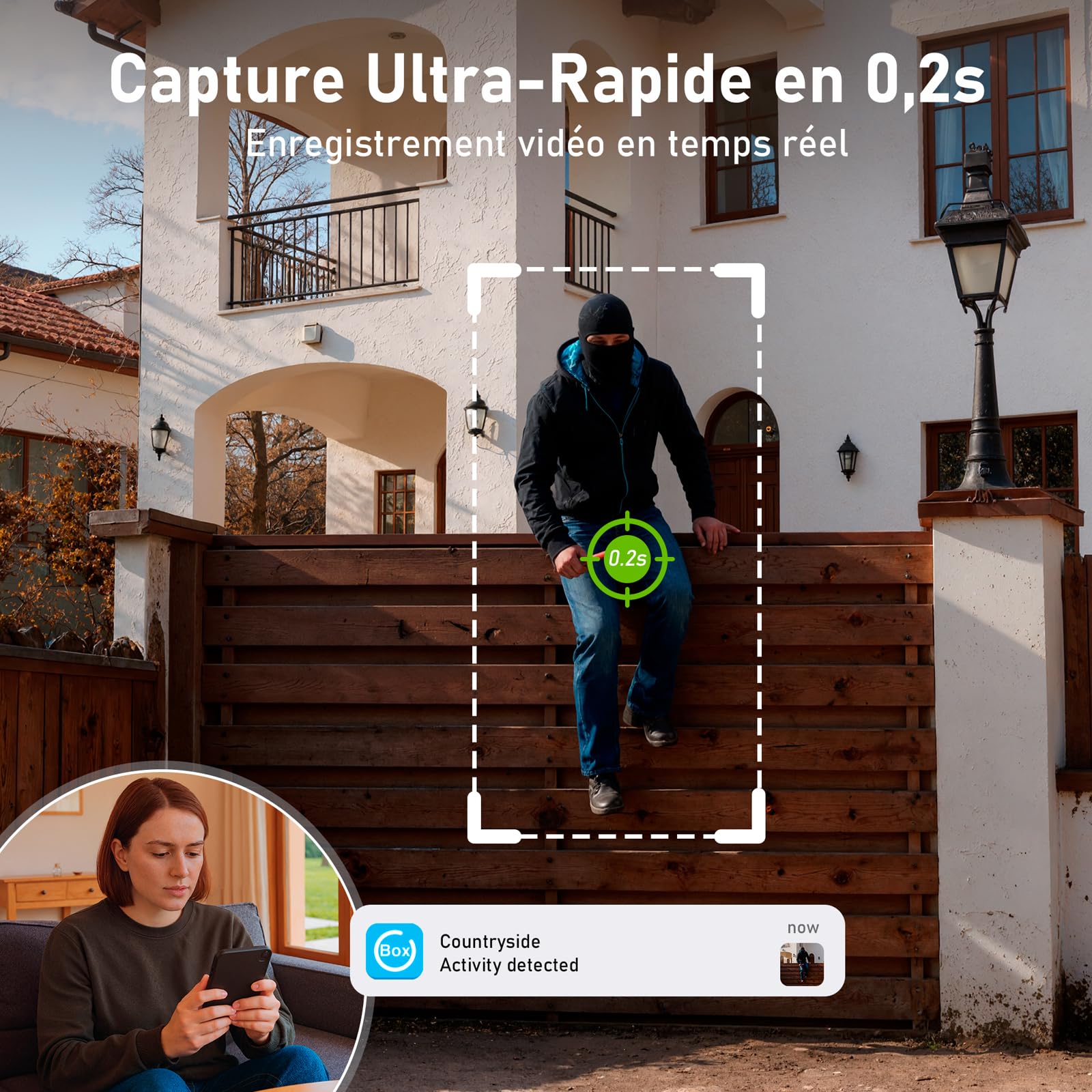 4G LTE Camera de Surveillance Sans Internet,2K+2K Double Caméra 4G Autonome,Camera 4G Solaire Exterieur avec Batterie 15600mAh,Détection de Mouvement,Vision Nocturne Couleur,Suivi Automatique,IP66