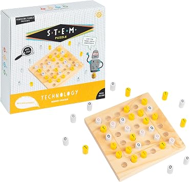 STEM Binary Puzzle - Technology Educational Game for Kids 8+ STEM Educational Toys by Professor Puzzle