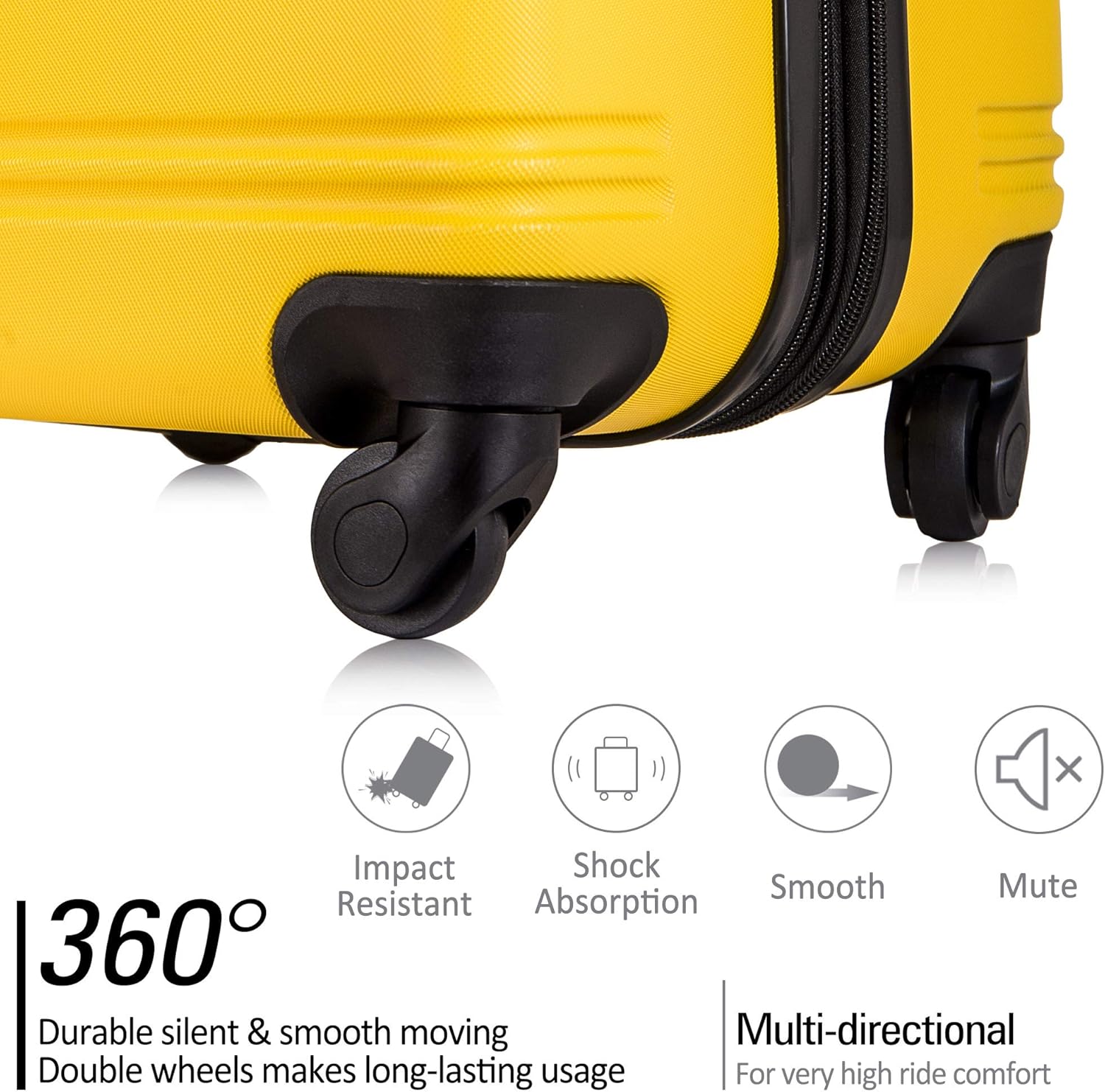 review Voohek 3 Piece Luggage Set Hardside Spinner Suitcase with TSA Lock 20