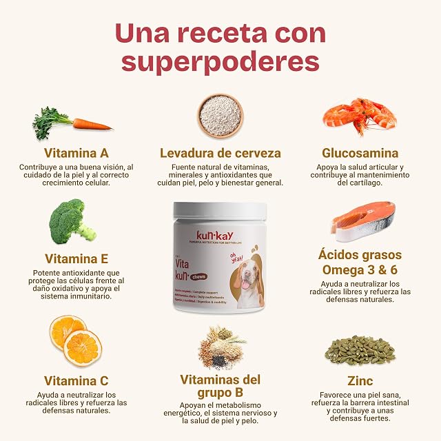 Foto 4 de 8 de Vitakun - Multivitamínico Natural para Las Articulaciones para Perros 180g