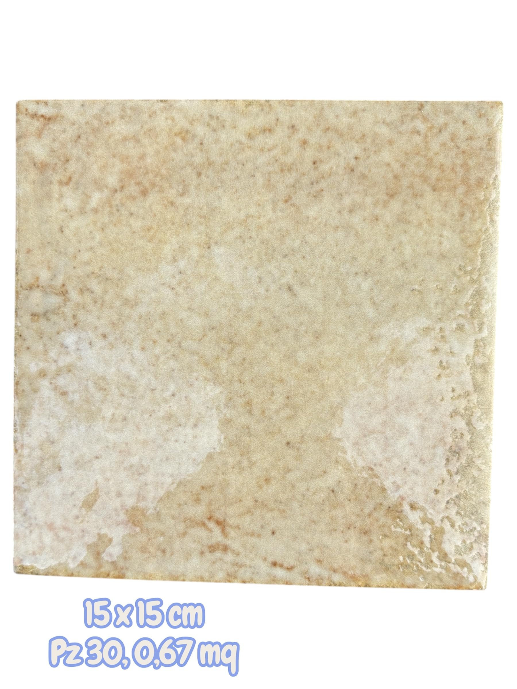 Mattonella in Gres Porcellanato, 15x15 cm, Effetto Marmo, per Pavimento e Parete, Quadrato, Impermeabile, Made in Italy, 30 Pezzi per 0,67 mq