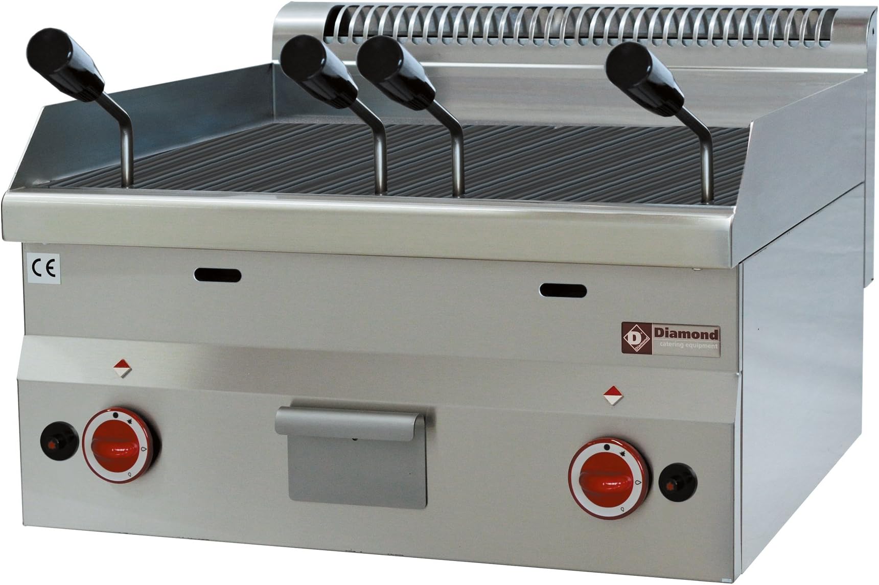 Modular Gas Lava Stone Grill with Cast Iron Grate - Table Unit (without Base) - Gastlando