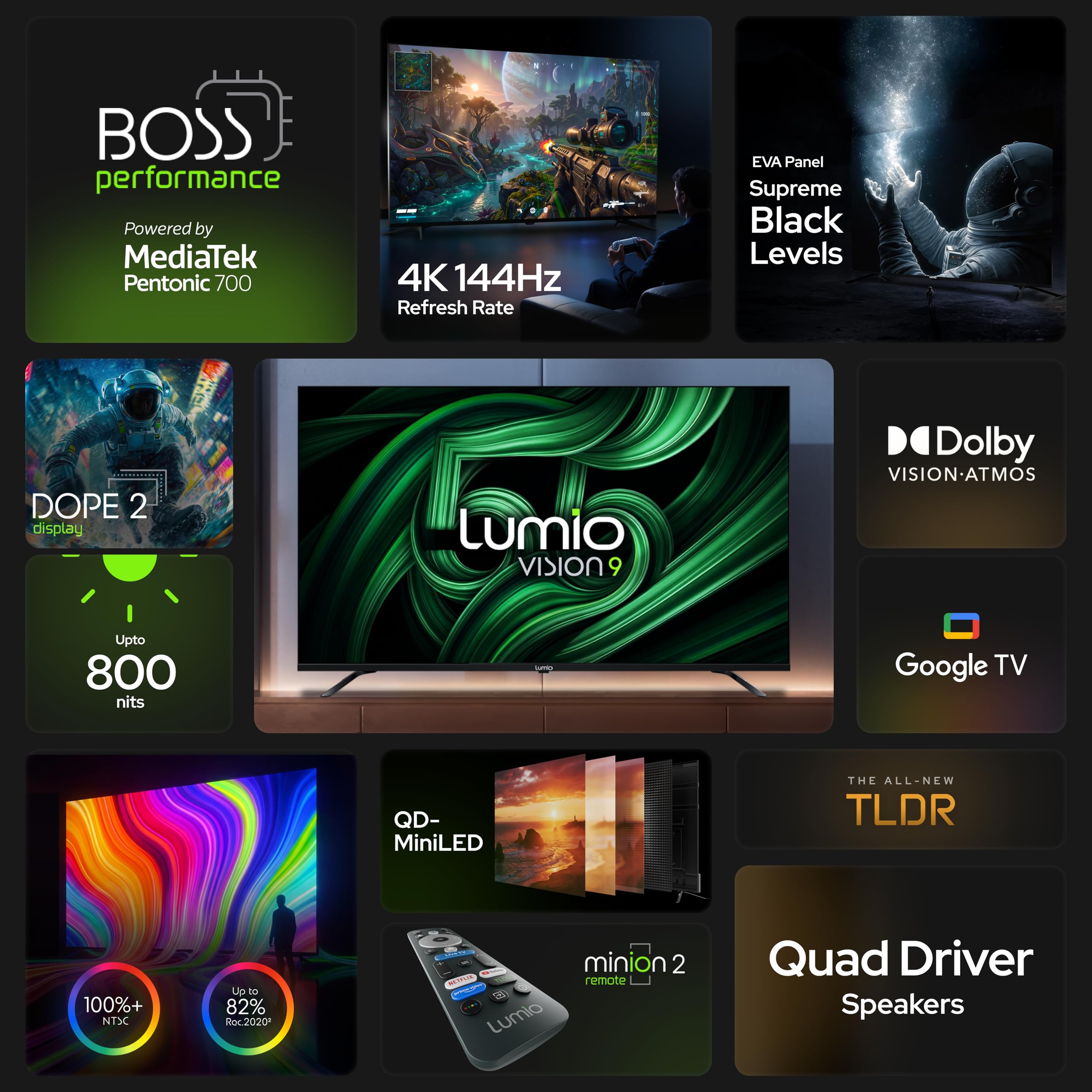 Lumio Vision 9 2026 139cm (55 inches) 4K Ultra HD Smart QD-MiniLED TV EPIC3-ADSI — Amazon image 5
