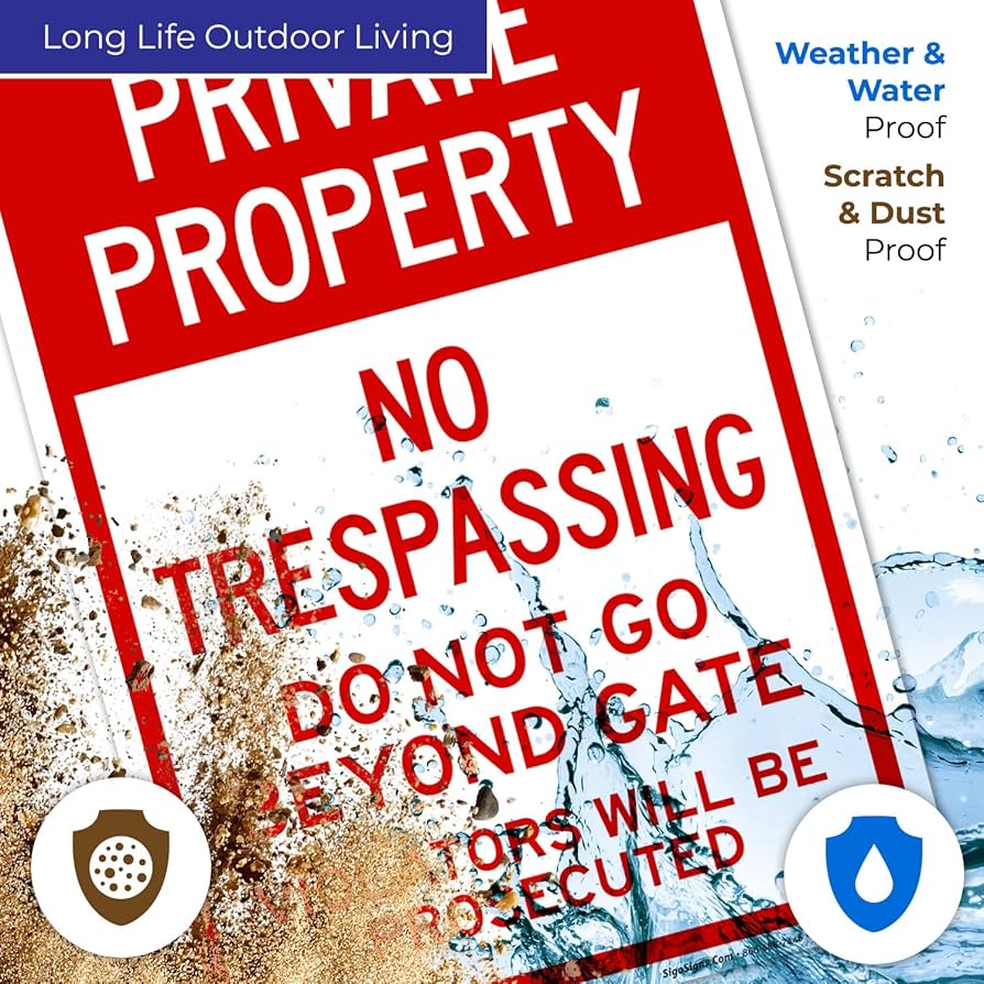 private-property-no-trespassing-do-not-go-beyond-gate-violators-will-be-prosecuted-sign-10x14-inches-rust-free-040-aluminum-fade-resistant-made-in-usa-amazon-com-industrial-scientific for Free Printable Printable No Trespassing Signs Private Property No Trespassing Do Not Go Beyond Gate Violators Will Be Prosecuted Sign, 10x14 Inches, Rust Free .040 Aluminum, Fade Resistant, Made in USA: Amazon.com: Industrial & Scientific for Free Printable Printable No Trespassing Signs
