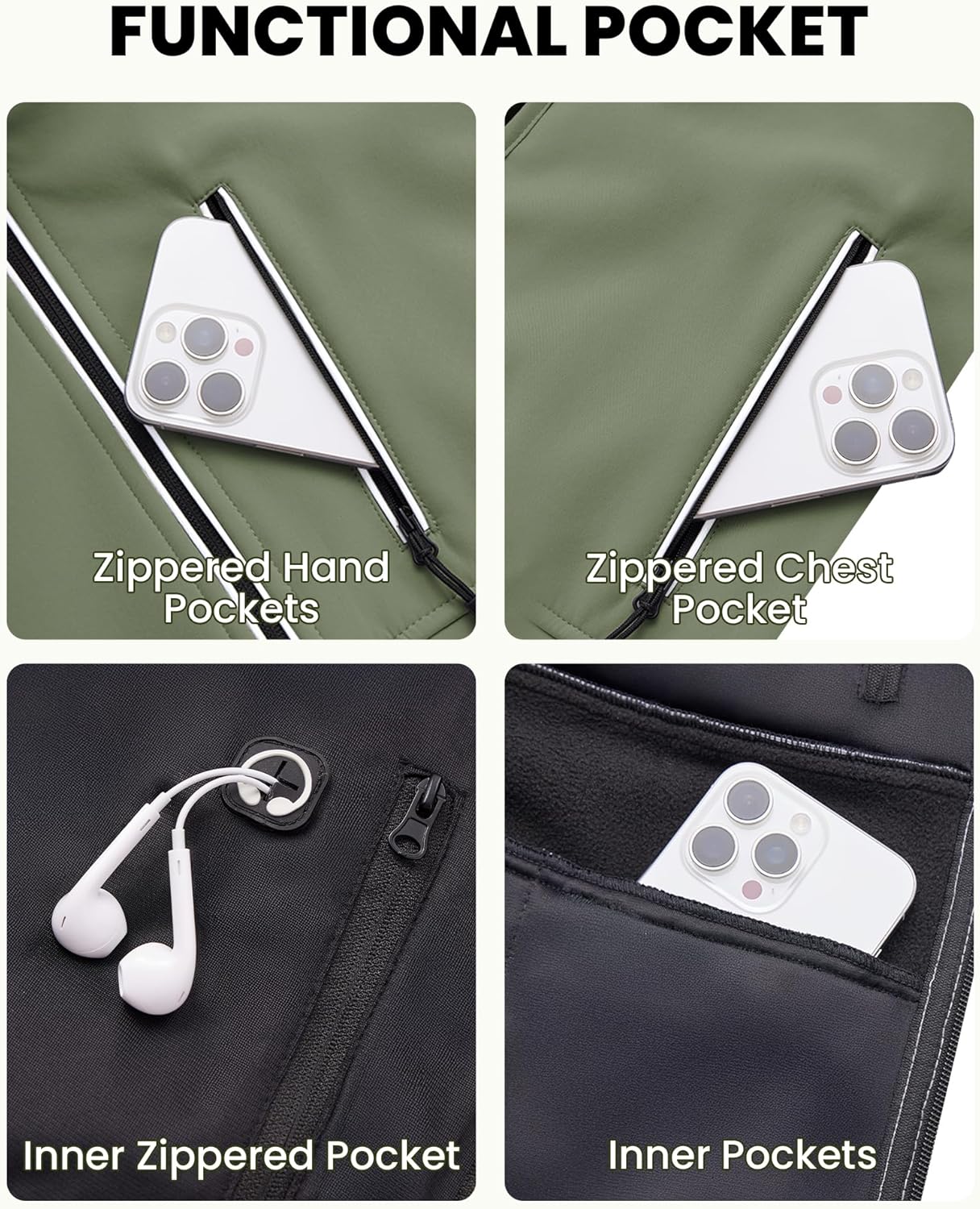 WULFUL Men's Windproof Lightweight Golf Vest Outerwear with Pockets, Softshell Sleeveless Jacket for Travel Hiking Running - Image 7