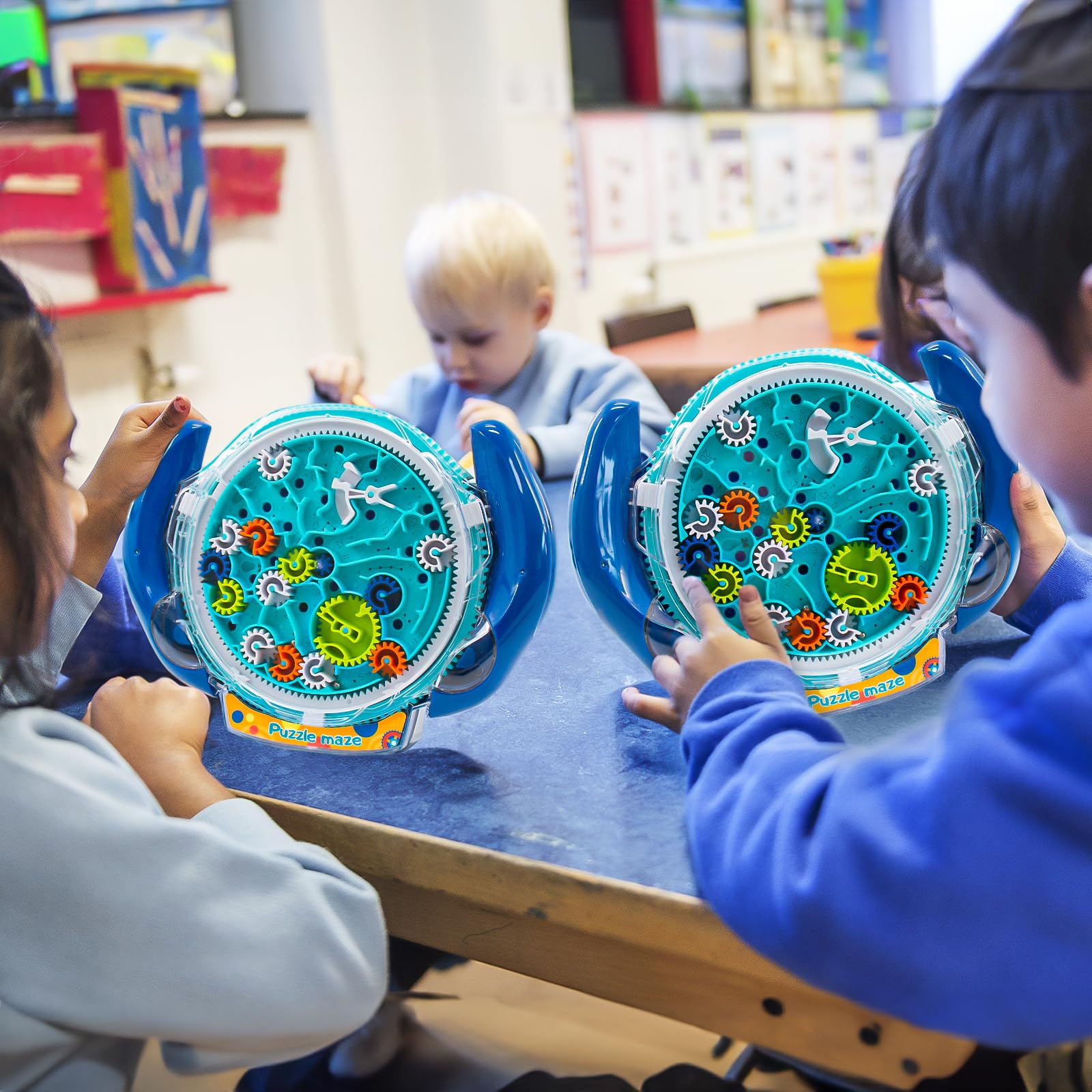 Juegos de rompecabezas de laberinto para niños de 4 a 8 años, juguete de laberinto de nave espacial genial con dos bolas de acero, juegos de desafíos