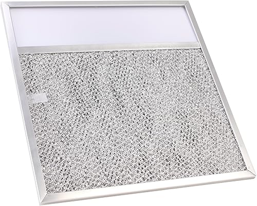 Filtro de campana extractora con lente ligera para Broan-NuTone Filtro de aluminio de escape de cocina R610045, R610050, SR610045, compatible con