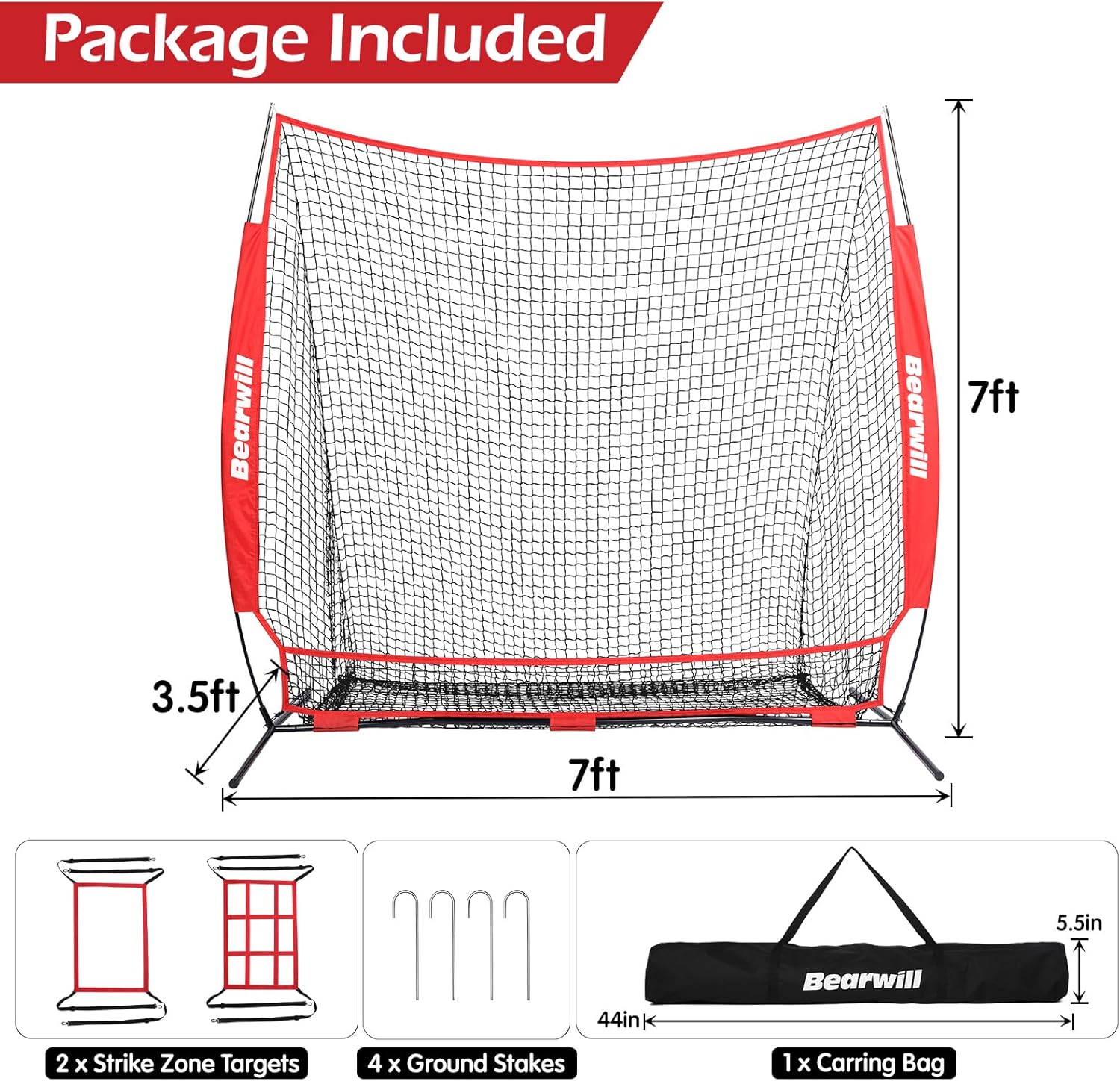 Bearwill Pickleball Net, 22 FT Regulation Size Portable Pickleball Net - View #9