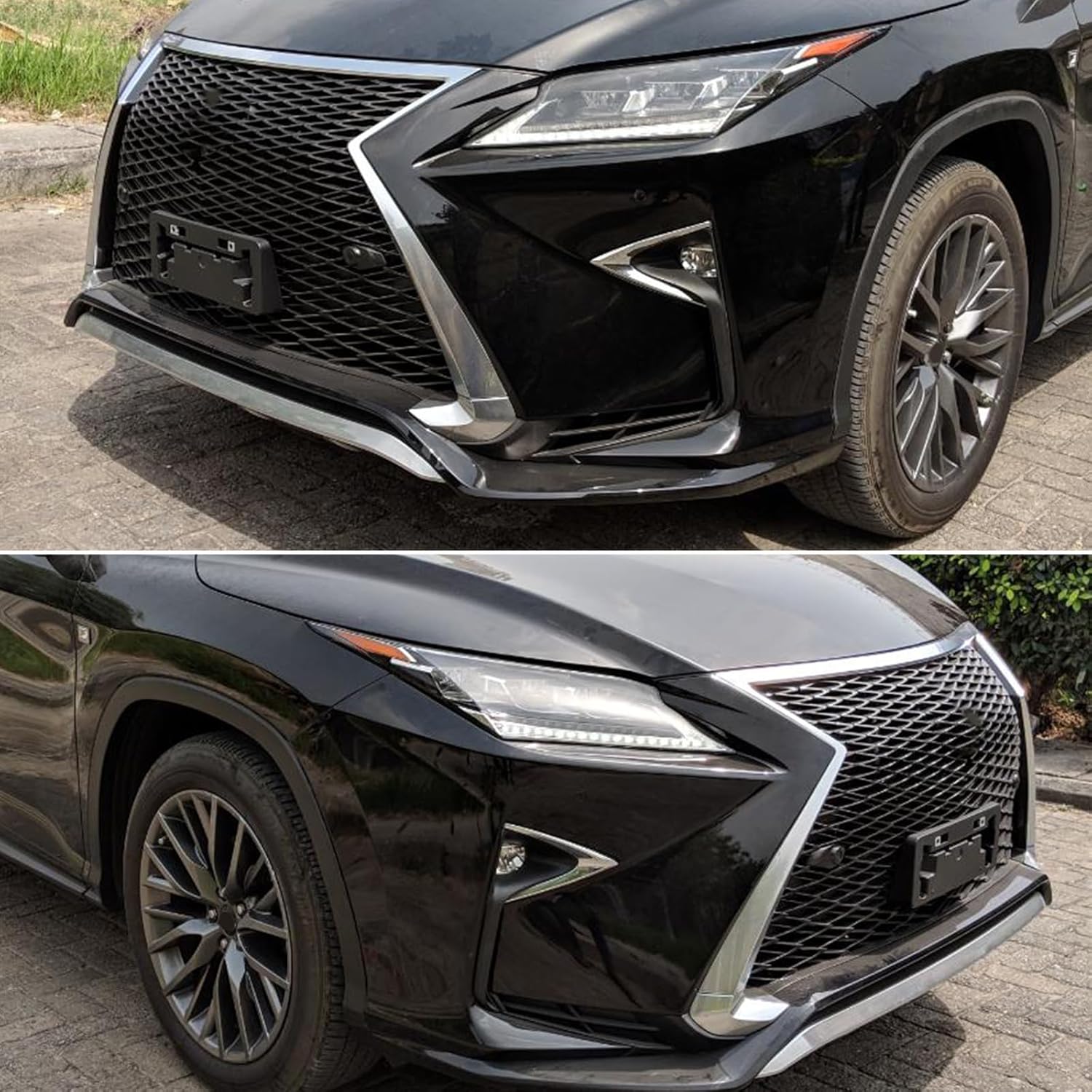 Front License Plate Frame Tag Mounting Bracket Holder Fits for Lexus RX350 RX450h F-Sport 2016 2017 2018 2019 Replace 521140E111 LX1068125