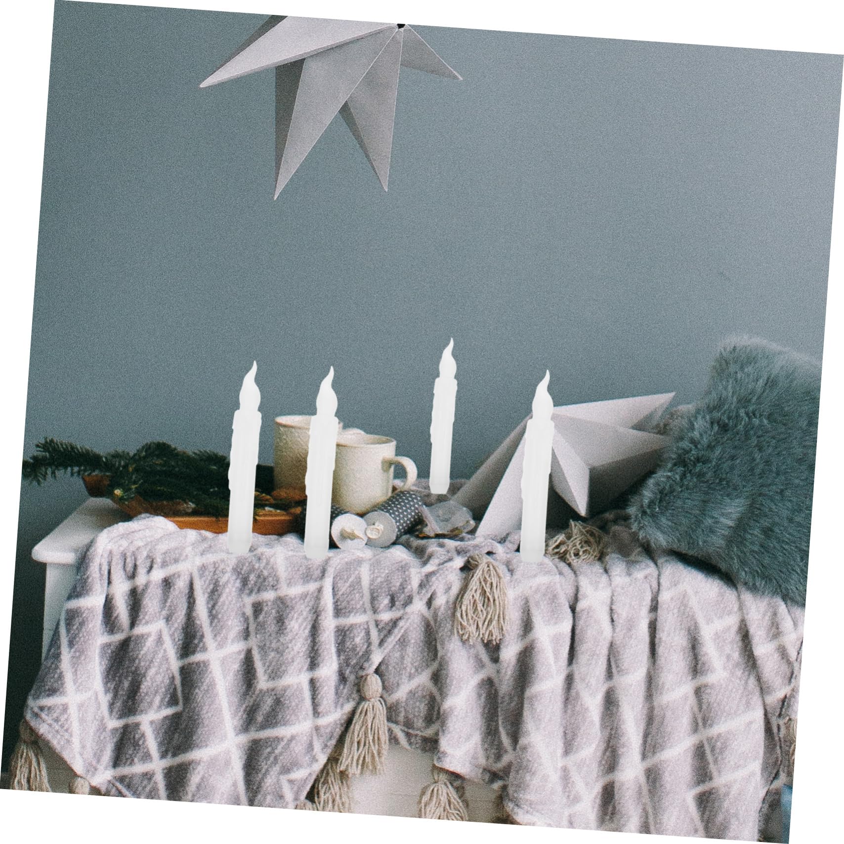 Artibetter 12 pezzi Candele Natalizie LED Decorazioni da Tavolo Eleganti per Festa e Duratura e Giardino
