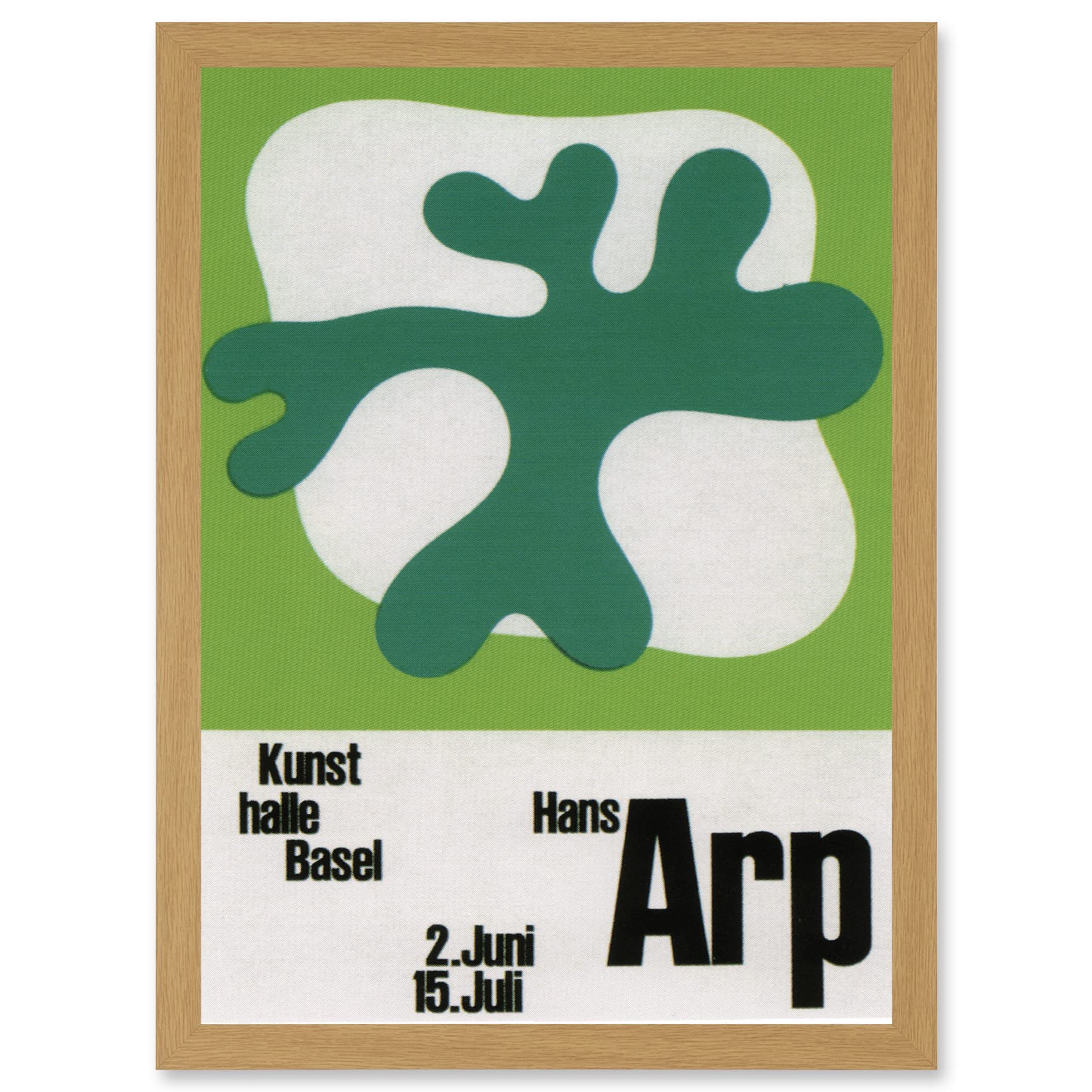 Wee Blue Coo Advert Exhibition Kunsthalle Switzerland Cultural Hans Arp Dada Surrealism Artwork Framed Wall Art Print A4