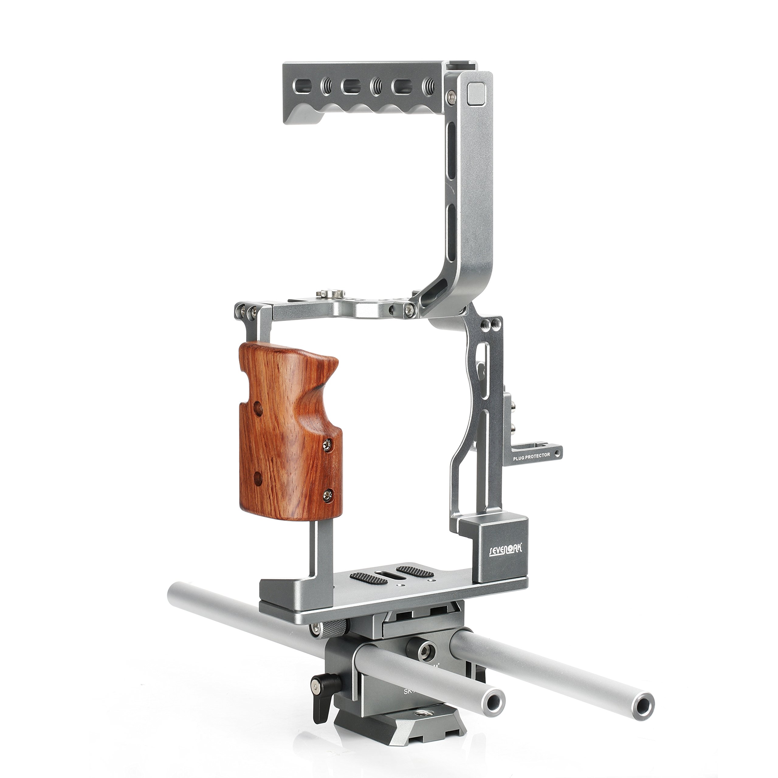 SevenoakSK-A7C2 Pro Aluminum Cage with Top Handle, Shoe Mount and 15mm Rods - Custom Fit for Sony A7, A7S, ASR, A7 II, A7S II, A7R II (New Version)