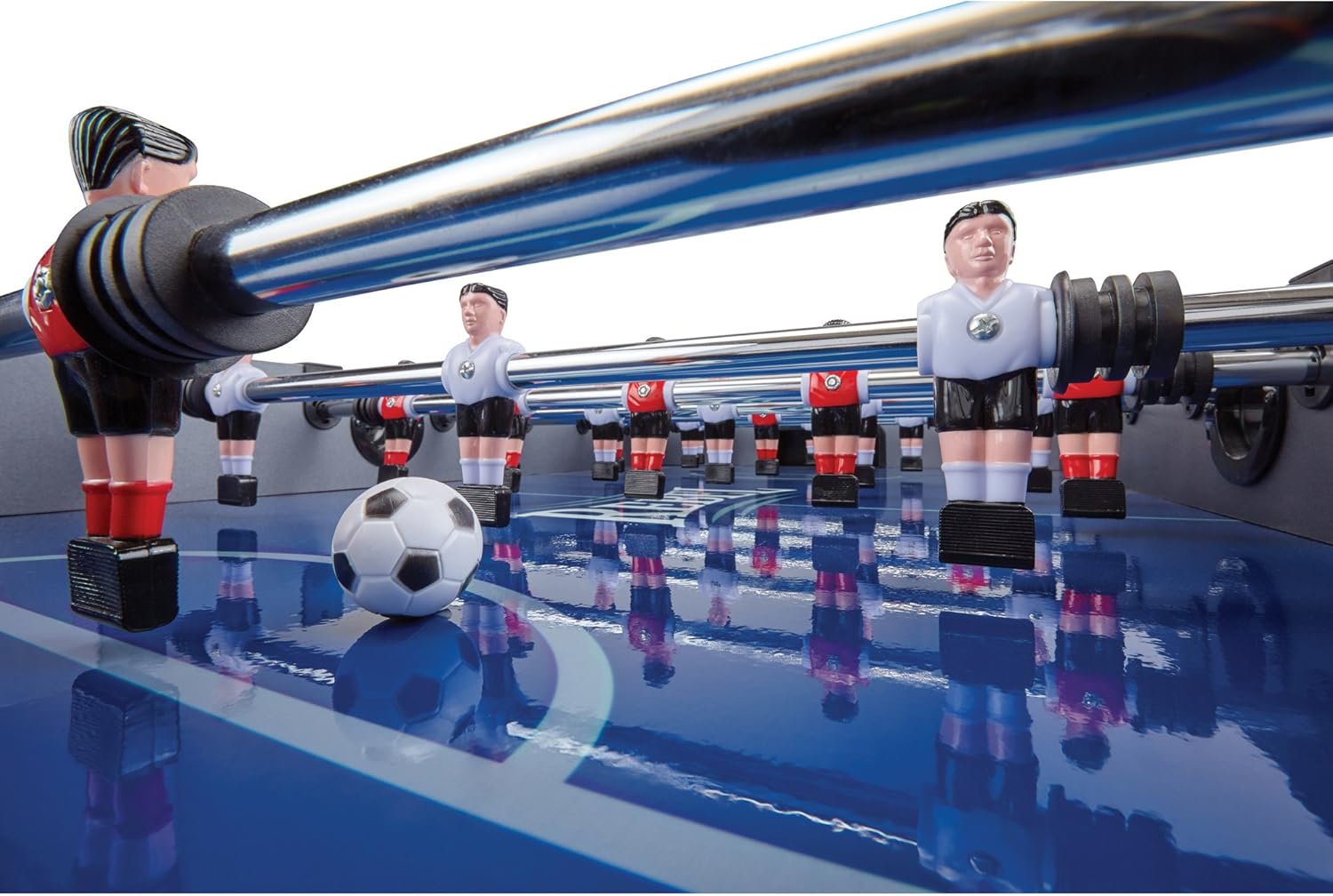 Fat Cat by GLD Products Rebel 4.5’ Foosball Table with Easy Snap Rods for Quick Assembly, and Sharp Blue Playing Field and Abacus Scoring, One Size : Sports & Outdoors