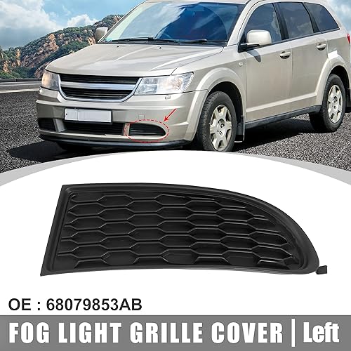 Miniatura 2 de X AUTOHAUX Parachoques delantero izquierdo del lado del conductor antiniebla cubierta de la lámpara 68079853AB para Dodge Journey 2014-2017 2019 2020