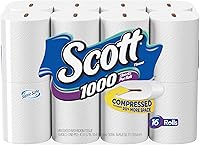 Vista 9 de Scott - 1000 hojas por rollo de papel higiénico, 4 rollos, toallas de baño