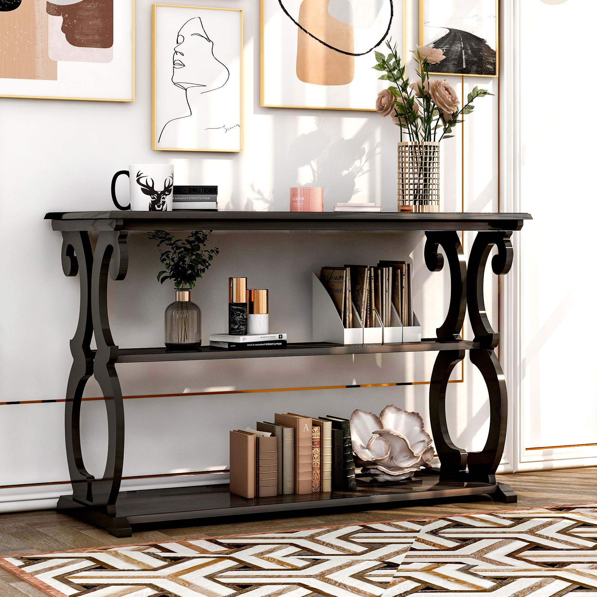 Buy Console Table, Sofa Table, Entryway Table with 3Tier Open Storage
