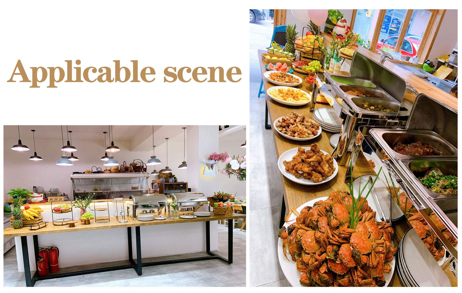 Scaldavivande con Coperchio, Scaldavivande Elettrici da 9 Litri per Feste E Buffet, Posate da Buffet in Acciaio Inossidabile per Matrimoni O Feste A Buffet - Mantieni Il Cibo Caldo Tutto Il Giorno