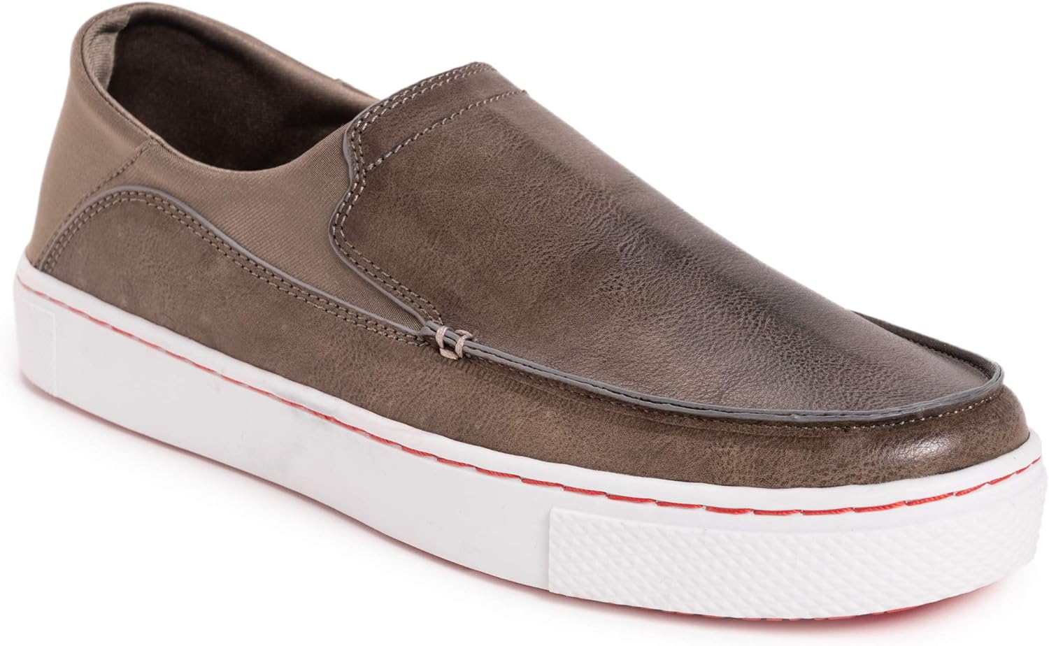 MUK LUKS Men Park Place Sneaker Loafer, Grey, 9