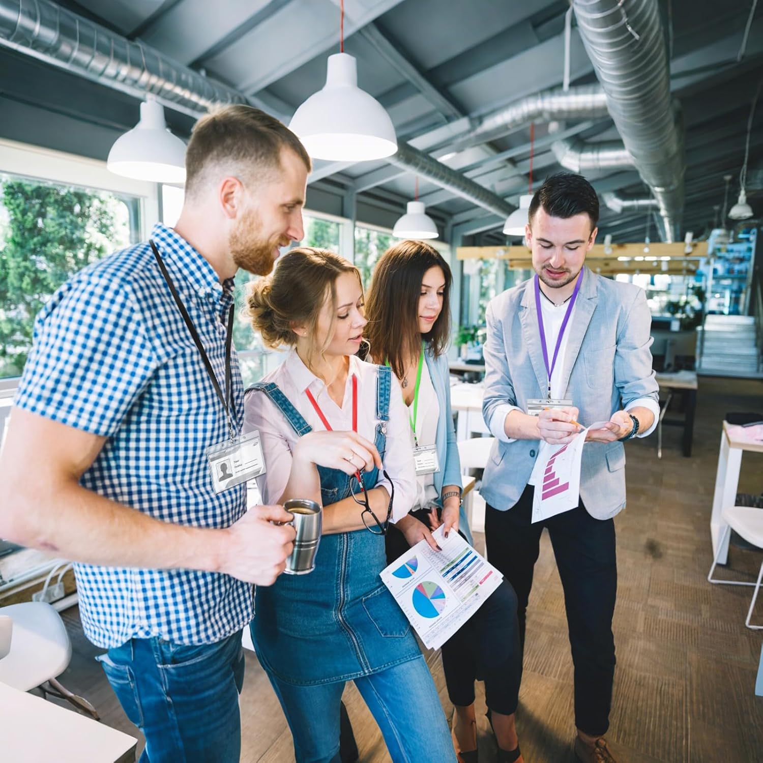 24 pcs Name Tag Lanyards with Horizontal Id Holder 12 Colors Lanyards for Waterproof Id Badges with Swivel Hook for School Office Team Workers(Multicolor) - Image 6