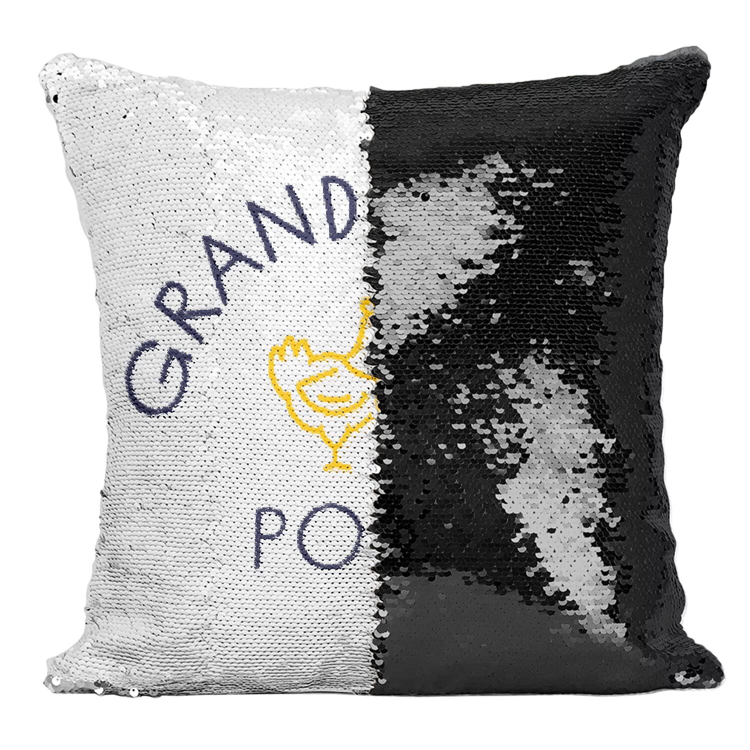 Coussin paillettes noir grande soeur idee cadeau anniversaire originale