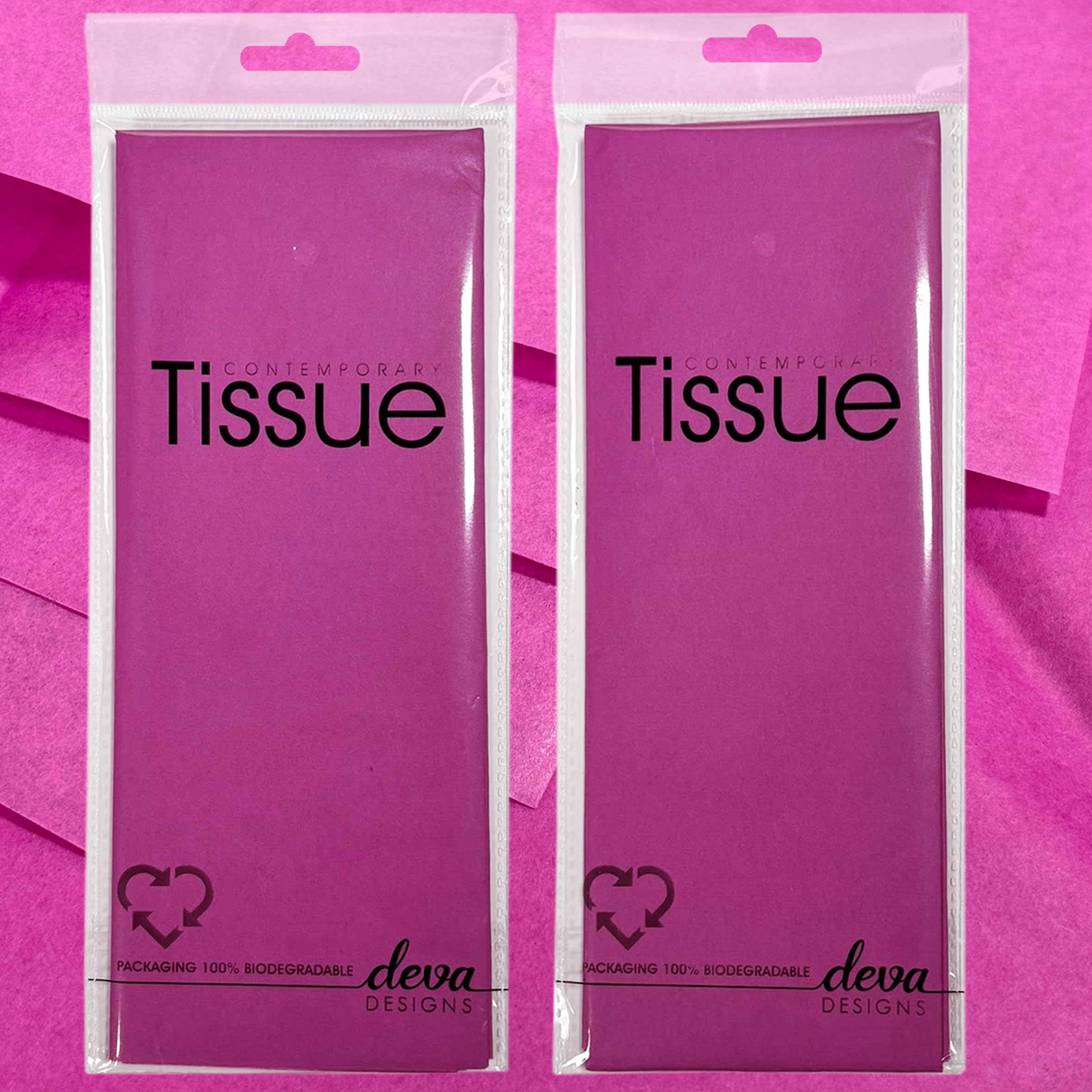 Deva Designs Purple Tissue | 8 Sheets Of Tissue Paper | 2 Packs, Each With 4 Sheets Premium Quality Tissue | Biodegradable Packaging | Each Sheet 50X70cm, Ideal For Gift Wrapping And Crafting