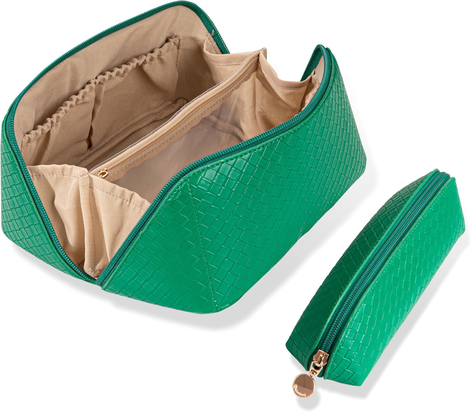 Abiudeng 2 piece Travel Makeup Bag,Large Capacity Cosmetic Bags for Women,Toiletry