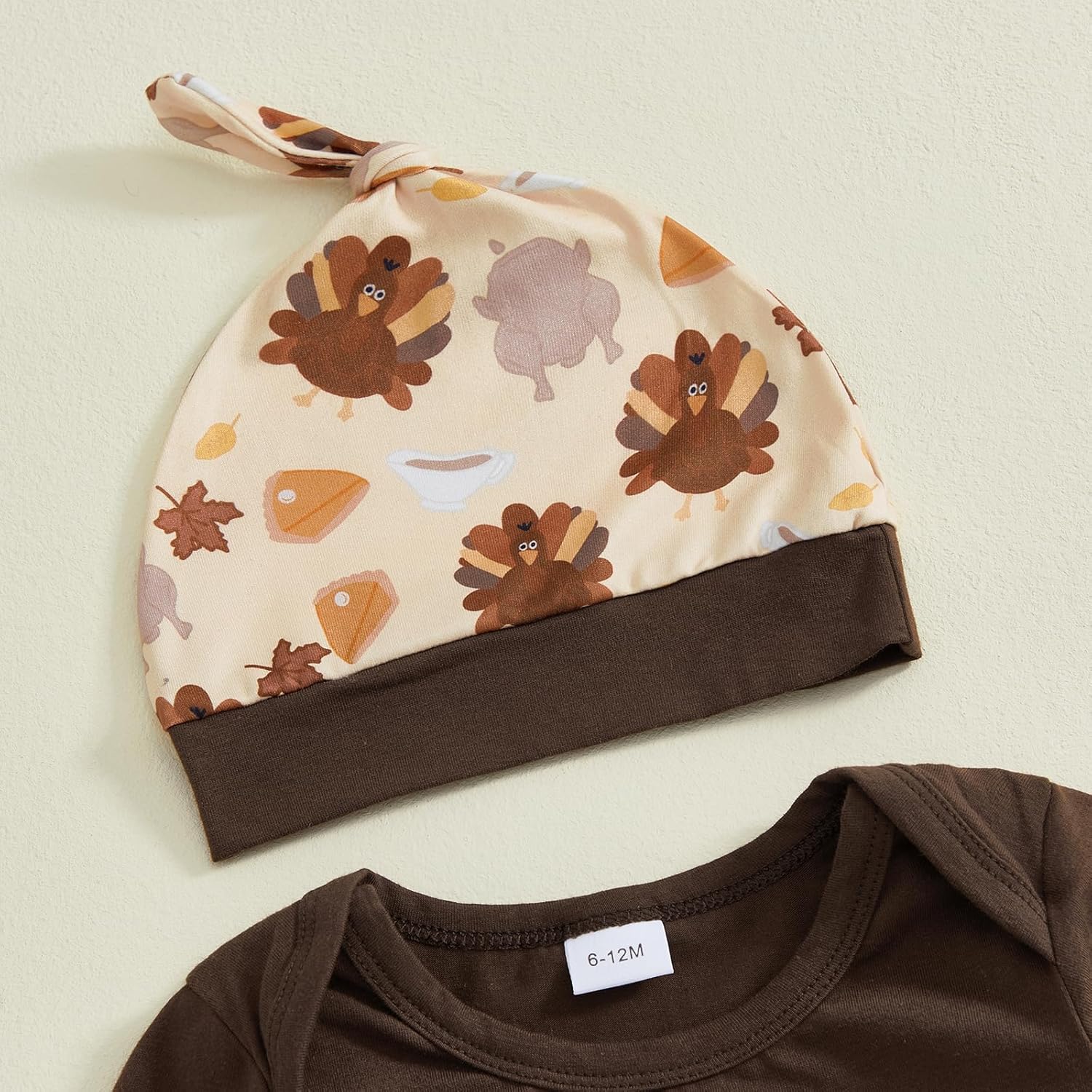 Thanksgiving Baby Boy Outfit My First Thanksgiving Little Turkey Romper Shirt Onesie Pants Newborn Clothes - Image 3
