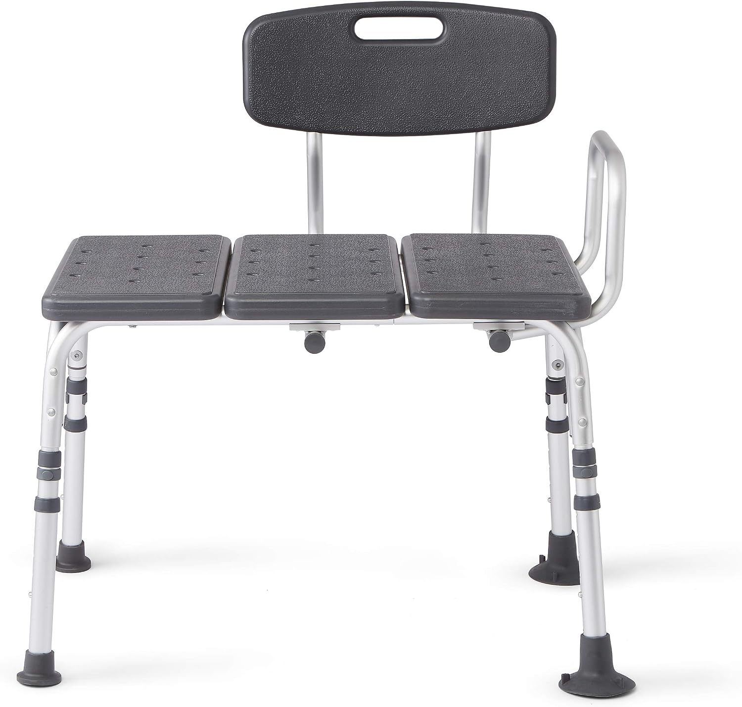 Medline Tub Transfer Bench, Shower Chair for Seniors is Adjustable, Gray