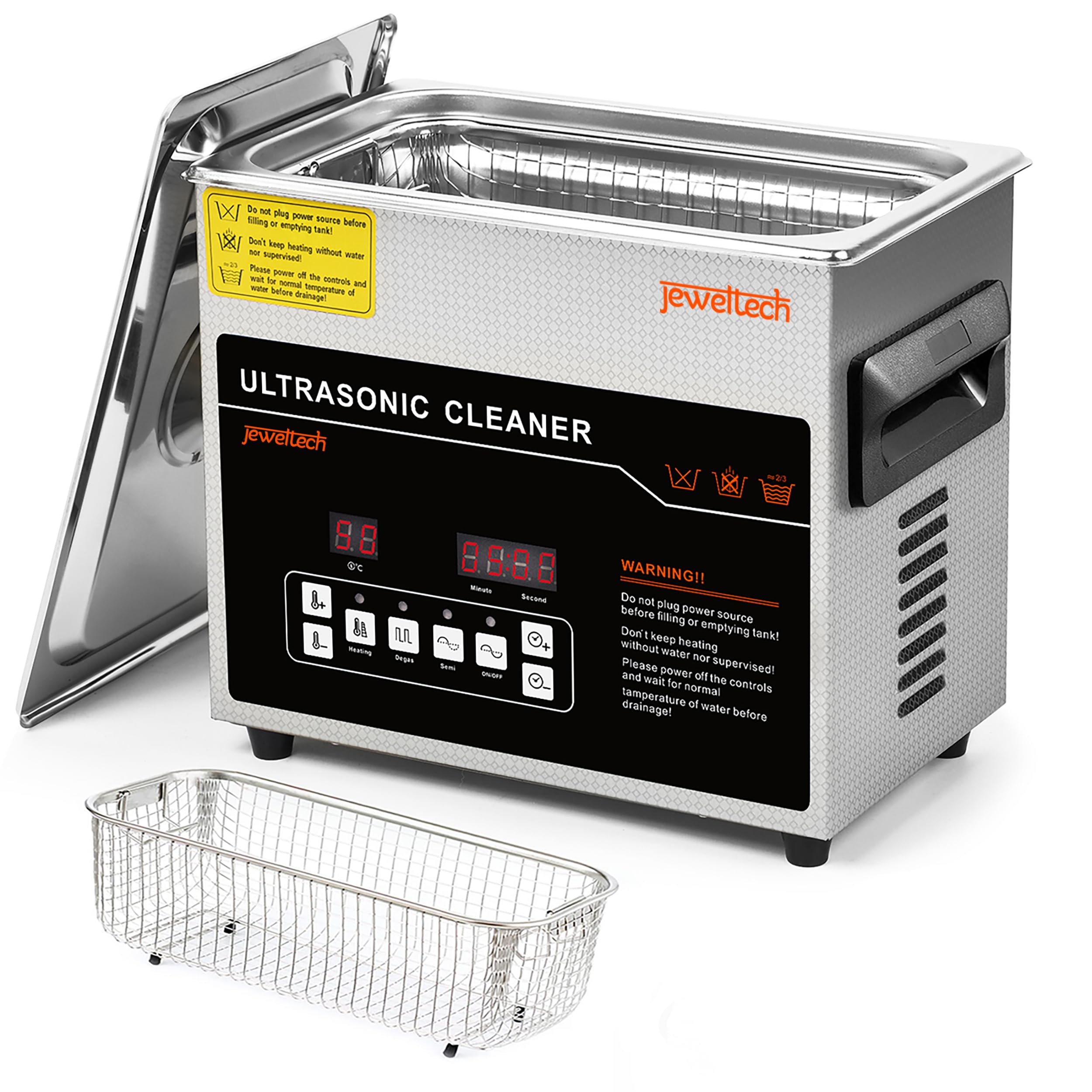Surya Ultrasonic Machine 3L Cleaner with Auto Degas and Semi Waves Feature, Digital Timer and Heater, Professional 42kHz Retainer Denture and Jewelry Cleaner, Home Ultrasonic Cavitation Machine-image-39