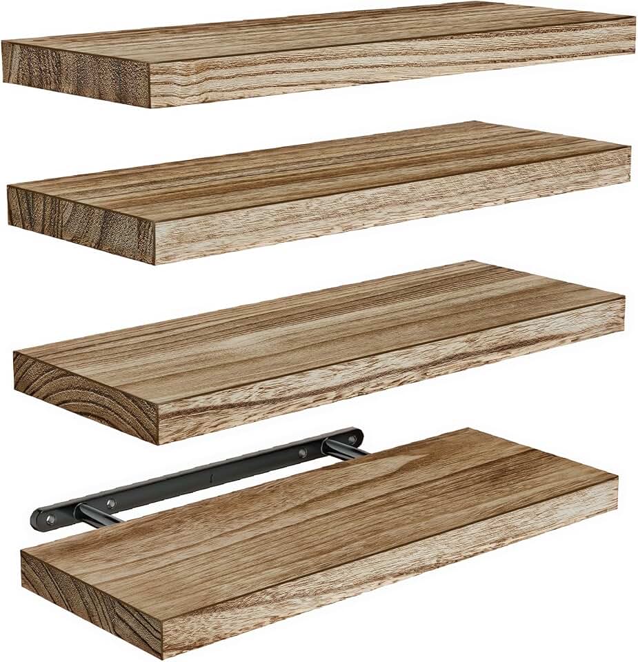 Paulownia Floating Wall Shelves