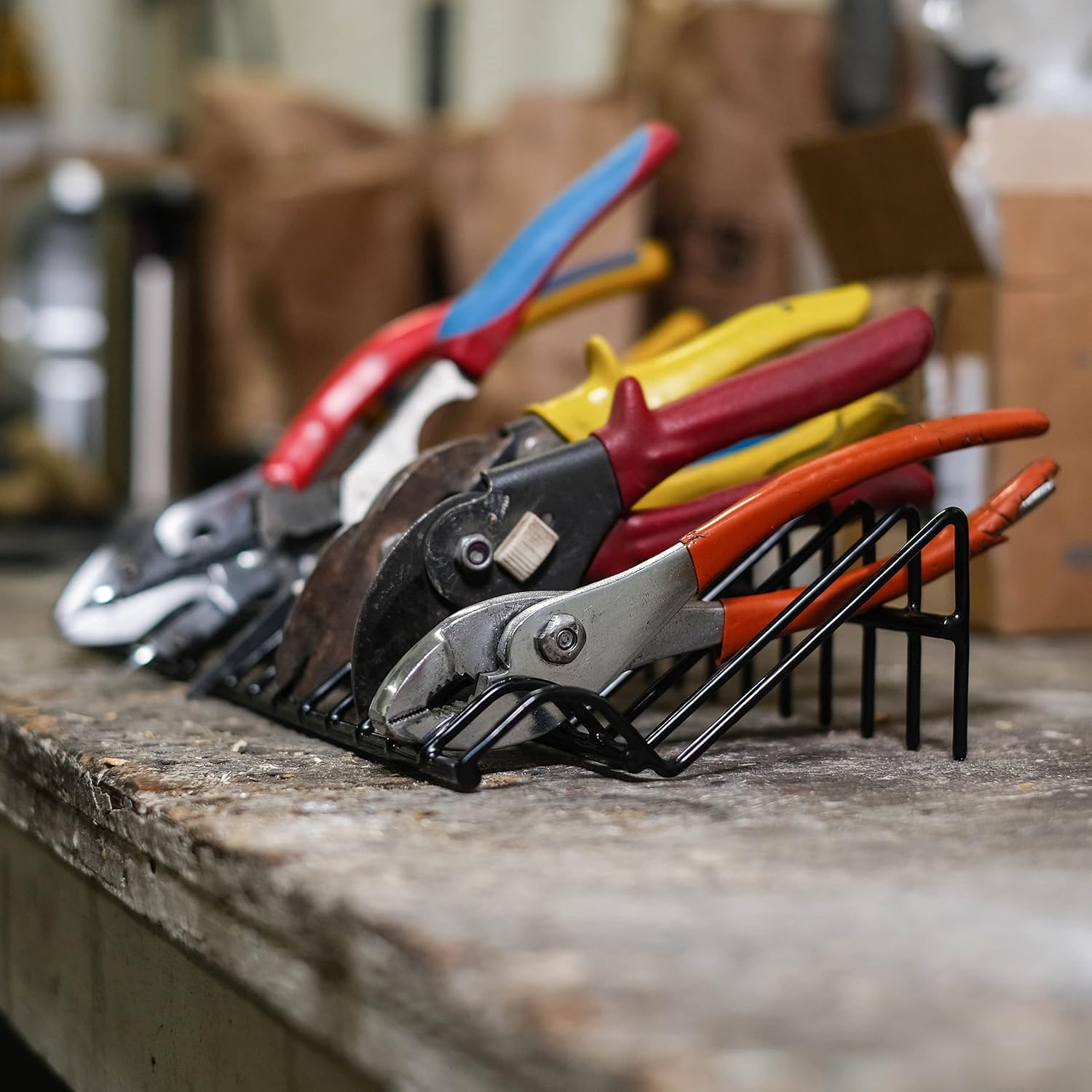 ABN 16pc Pliers Holder in Black - Wrench, Cutters, Hand Tool Organizers Storage Rack