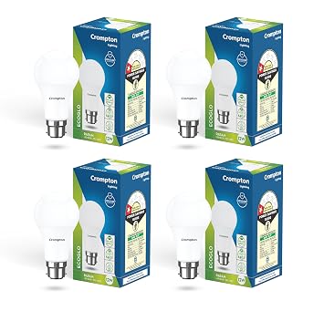 Crompton Param LED Bulb | 12W | Cool Day Light | B22 Base | 180 Degree Coverage | 4kV Surge Protection | 440V High Voltage Protection | Pack of 4