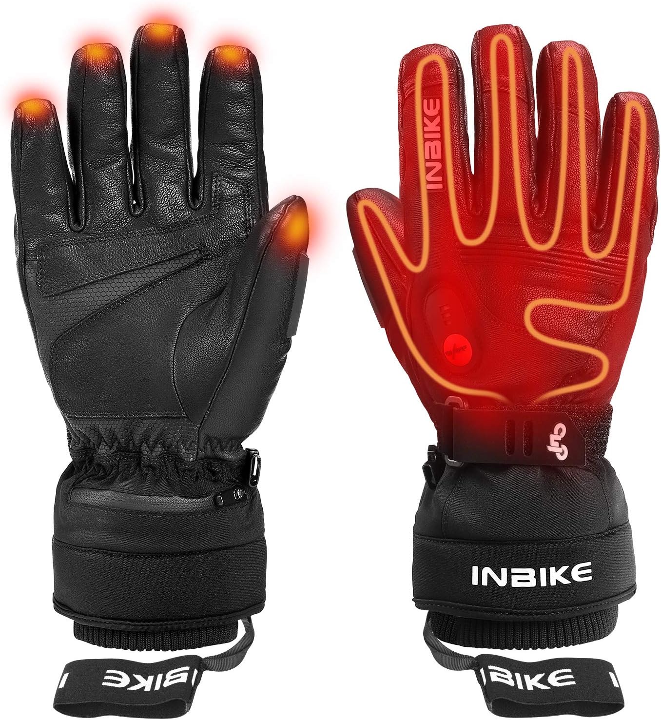 INBIKE Heated Gloves Winter Motorcycle Gloves 7.4V 2200MAH Electric