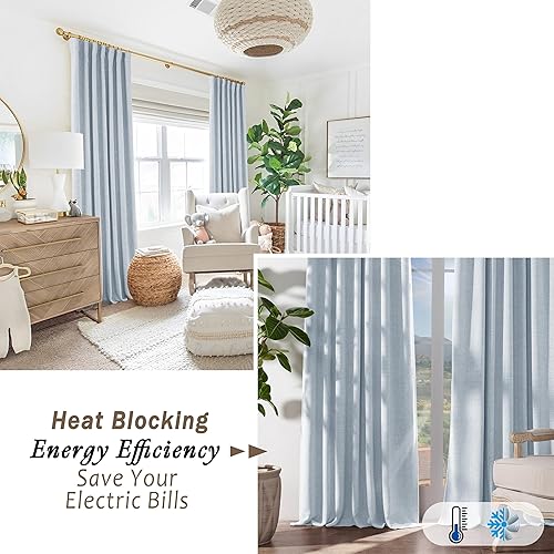 Miniatura 146 de PANELSBURG Cortina de techo para cortinas de 102 pulgadas de largo, cortina de piso a techo, cortinas opacas plisadas para dormitorio, sala