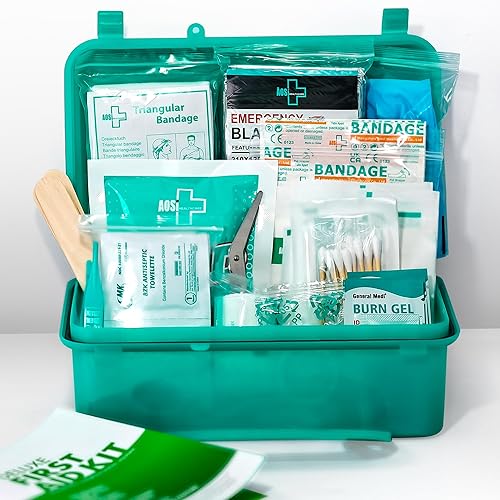 Miniatura 5 de General Medi Kit de primeros auxilios de 150 piezas, caja de primeros auxilios que contiene suministros médicos de primera calidad para viajes,