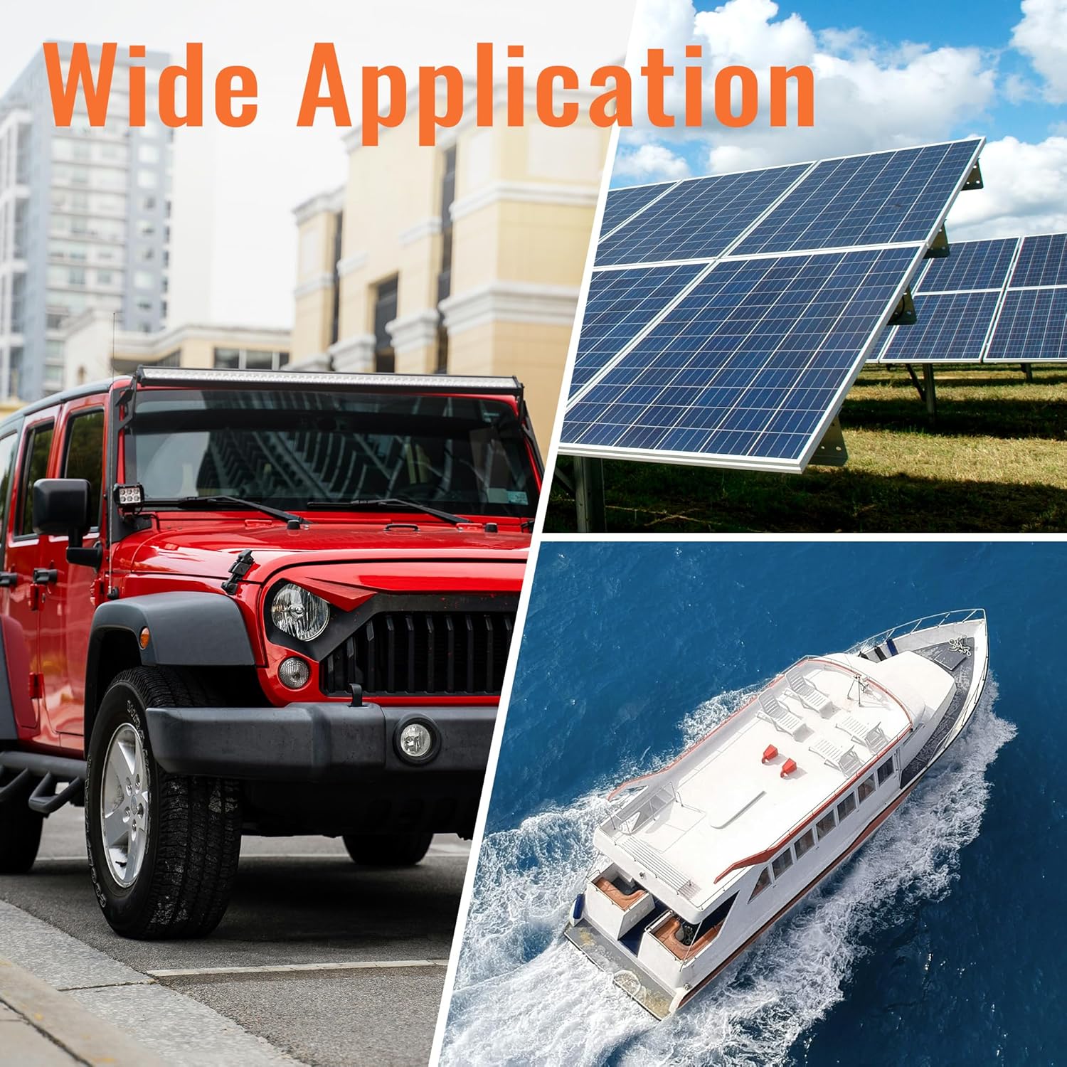 Joinfworld 400A Bus Bar 12V Power Distribution Block with 4 x 3/8" Studs 12 Volt Marine Copper Battery Busbar Terminal Block for Car, Boat, Automotive, RV, Solar Wiring - Negative&Positive