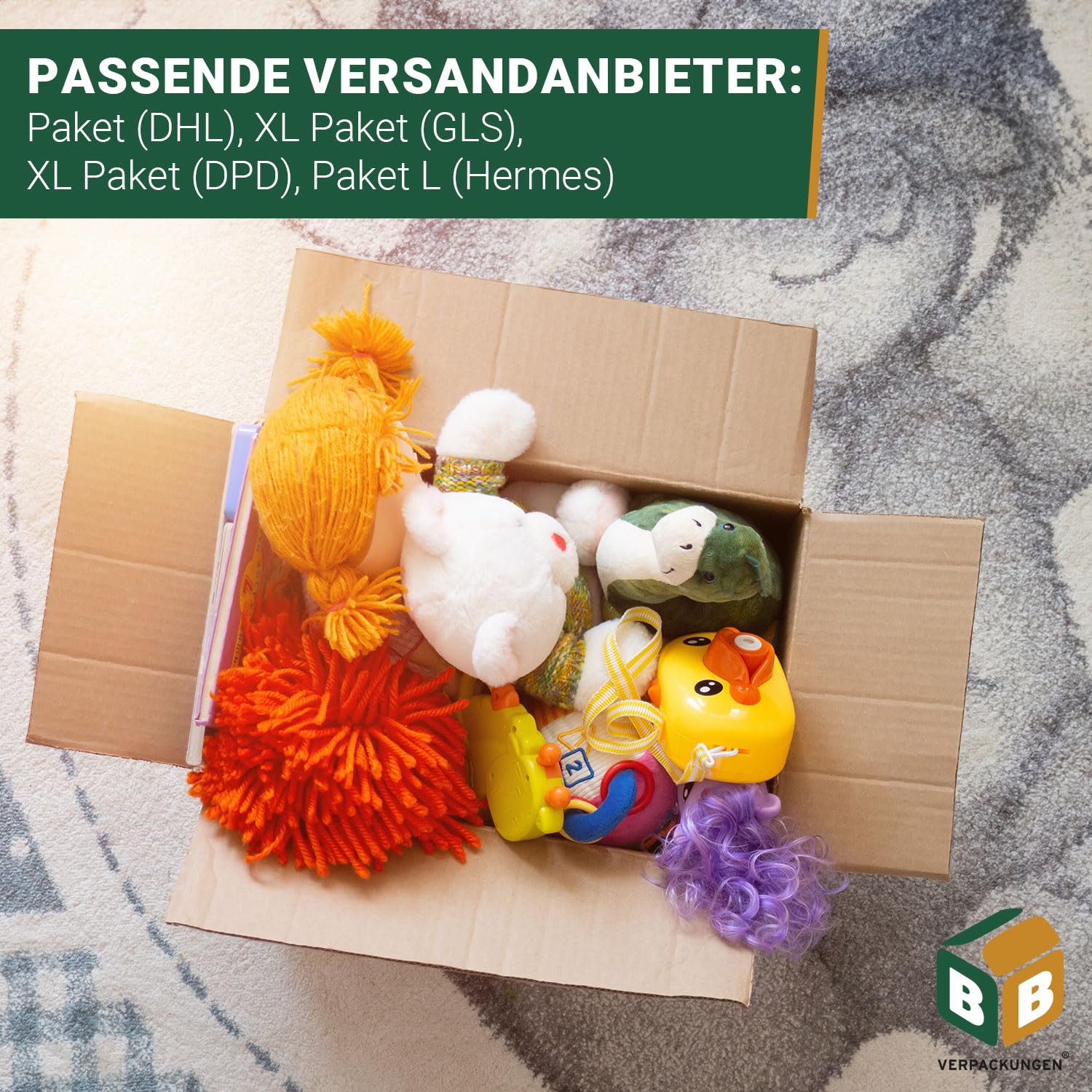 BB-Verpackungen 5x Faltkartons 595x510x710mm 1-wellig braun (5 Stück)| Großer Versandkarton, ideal als Warensendung, DHL Paket, GLS/DPD XL-Paket