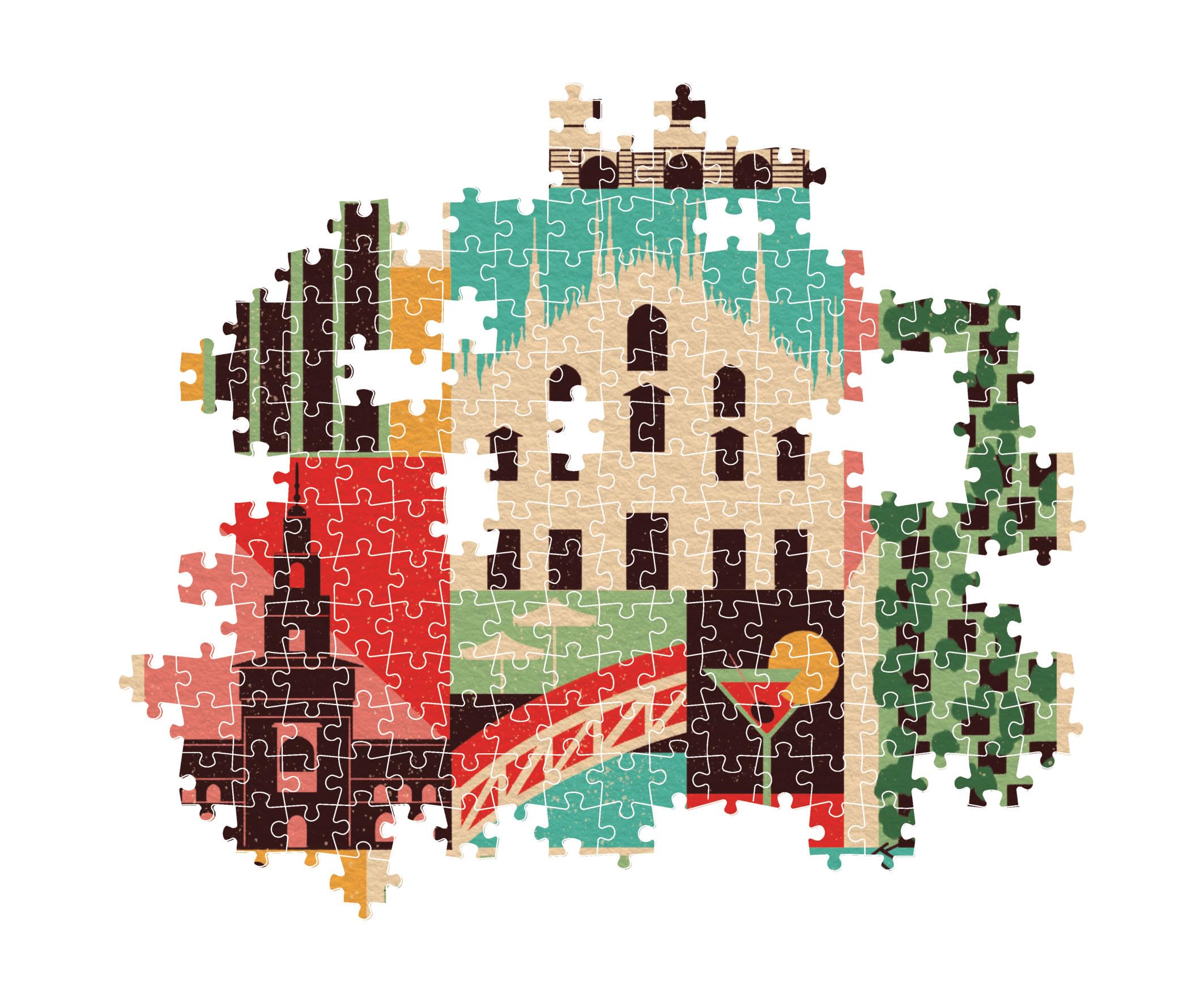 Puzzle Clementoni 1000 Pièces – Chutes Thaïlandaises Colorées, Boîte Compacte, Fabriqué En Italie, 70x50 Cm