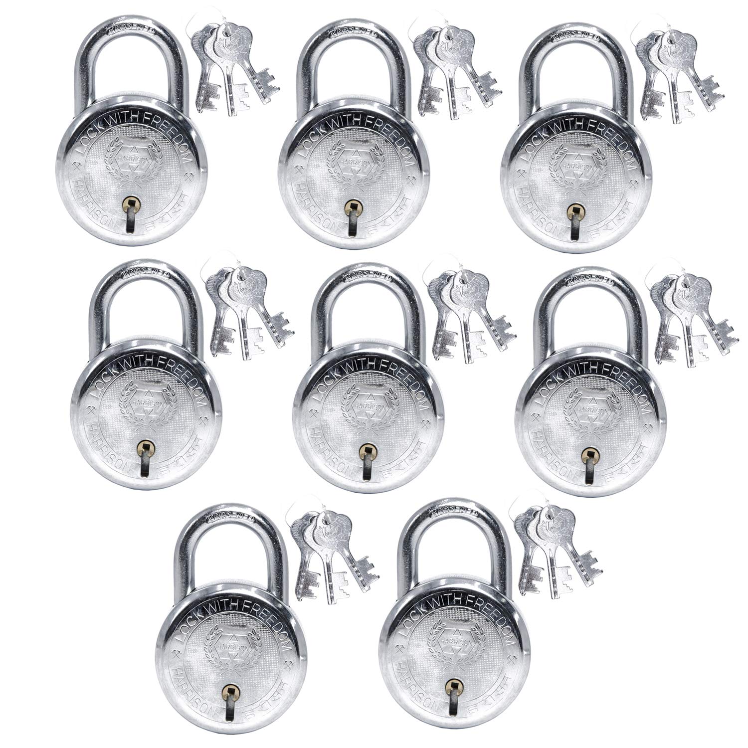 Harrison T-26 LITE/BCP-0532_PK 12 Steel 5 Levers Padlock with 3 Keys (Pack of 12), Silver | Padlock, Padlocks, Locks for Home, Locks for Main Door — Amazon image 6