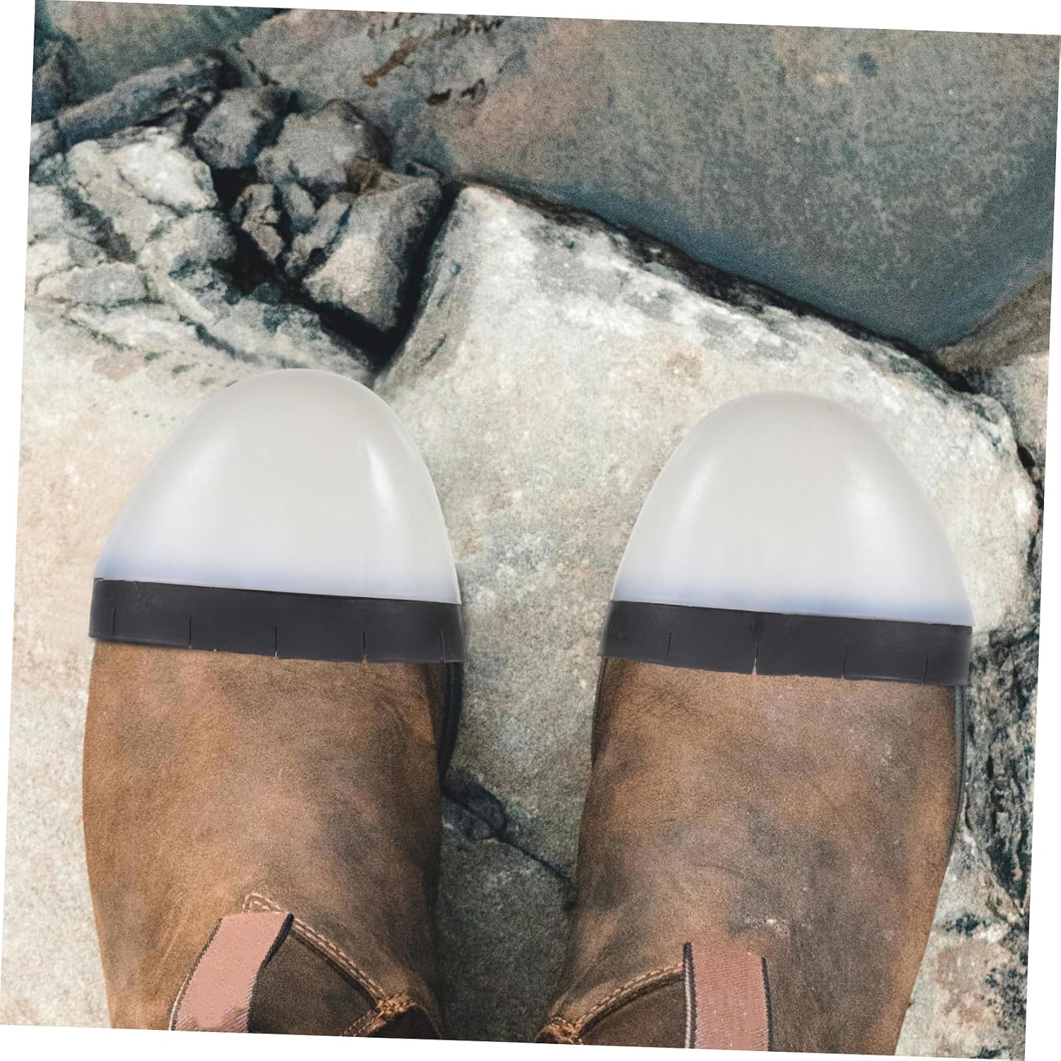 Garneck 4pcs Plastic Toe Safety Inserts for Work Shoes - Guards for Boots - Protective Toe Caps for Men and Women Safety Shoe Covers for Workplace Use